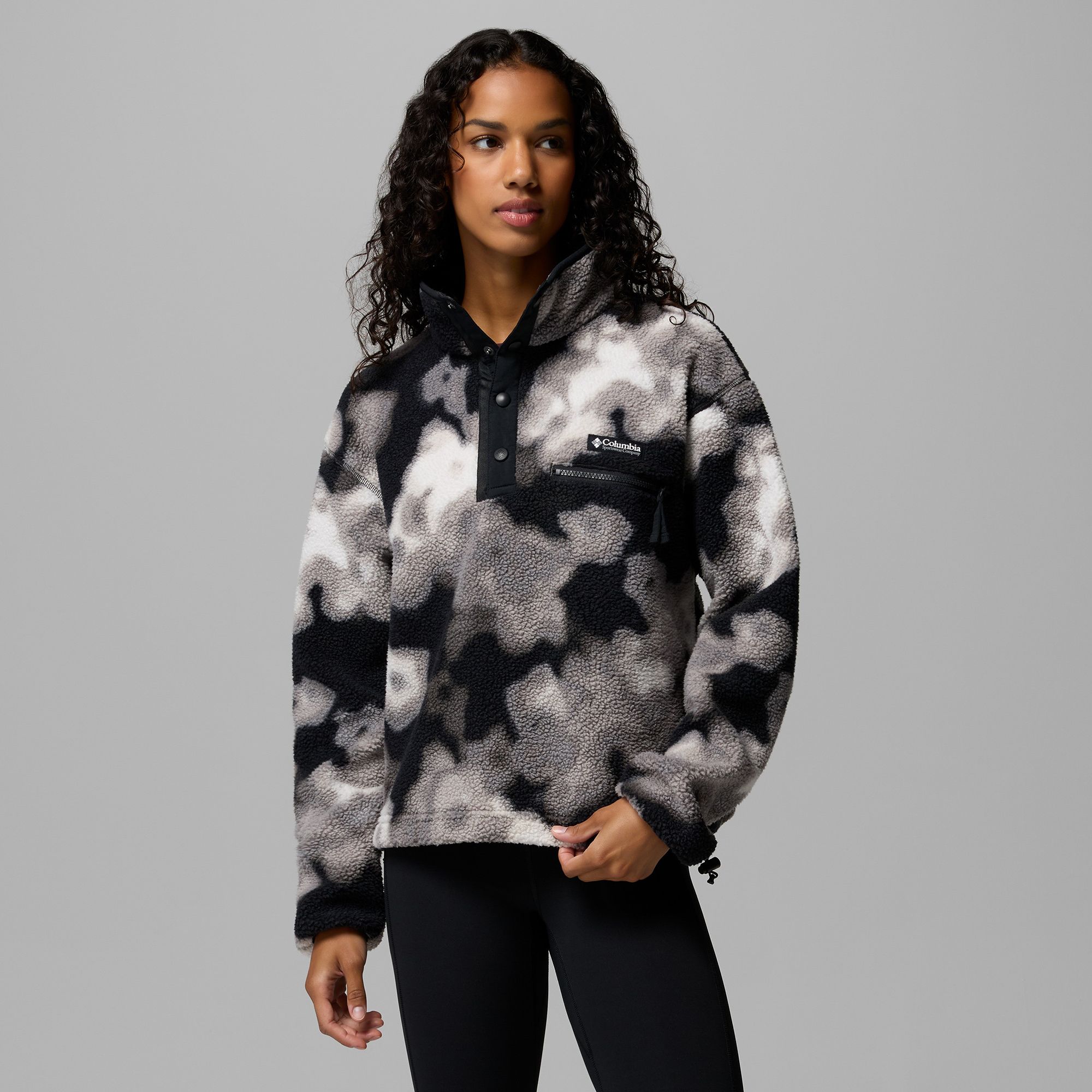 Columbia Women's Helvetia II Printed Cropped Half Snap Fleece