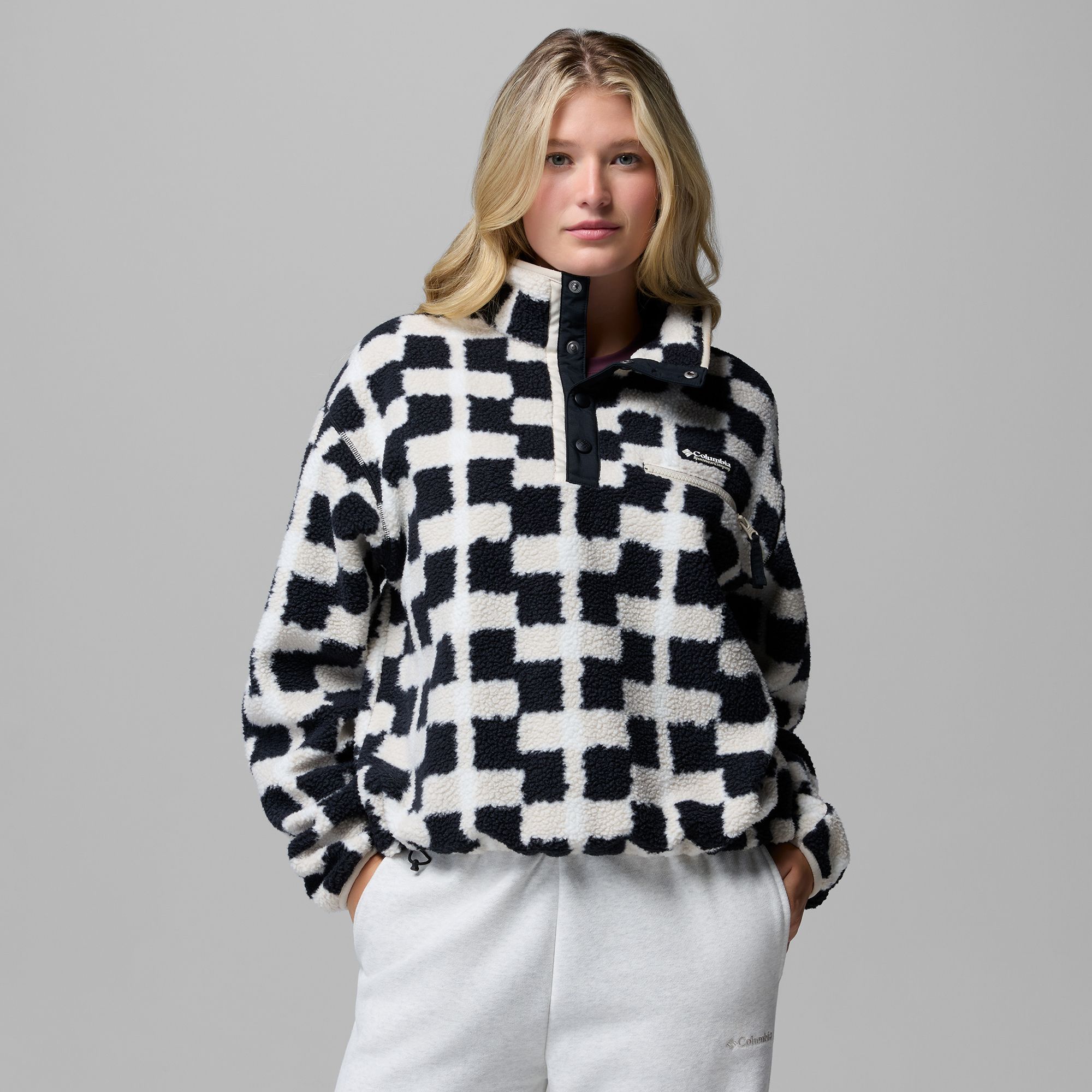 Columbia Women's Helvetia II Printed Cropped Half Snap Fleece