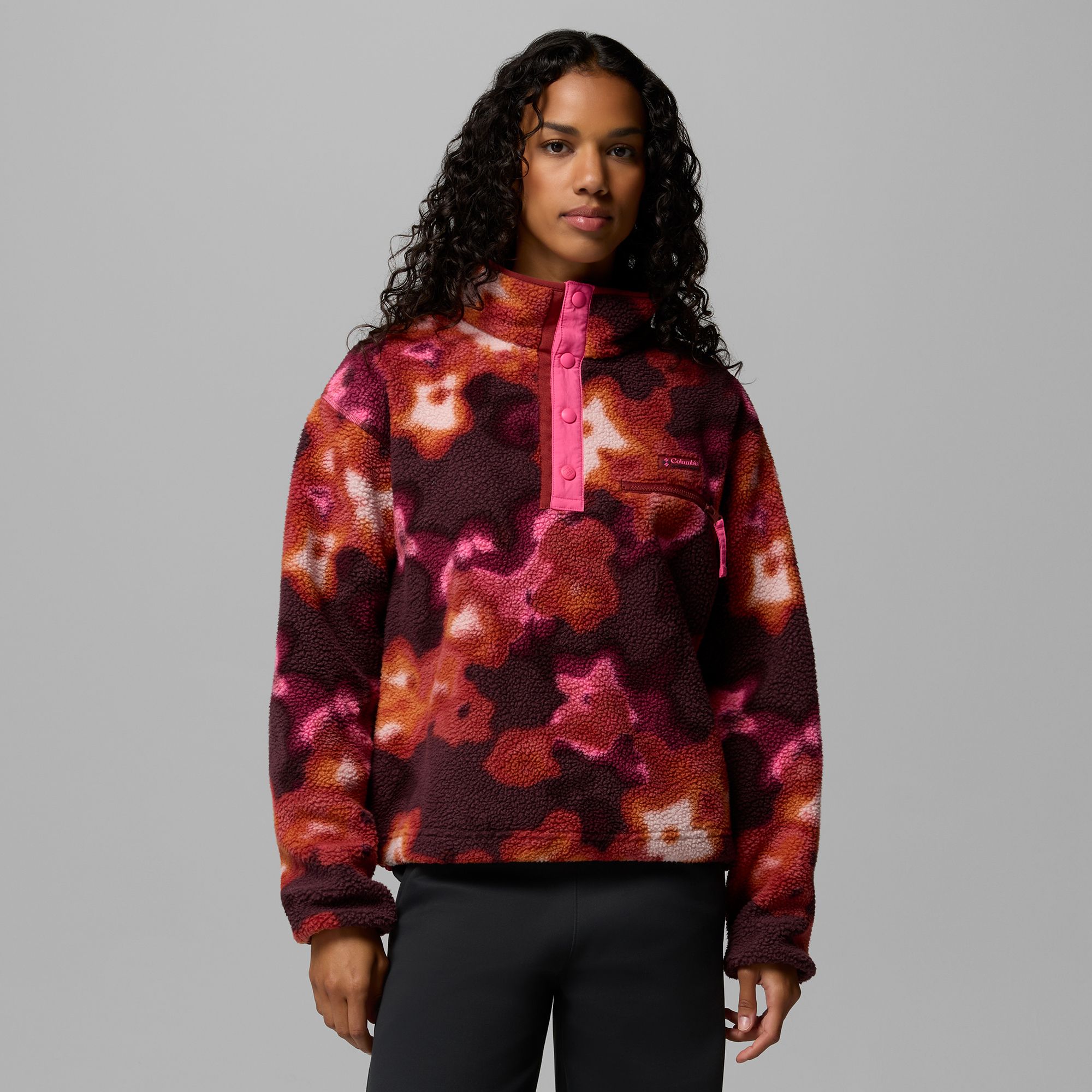 Columbia Women's Helvetia II Printed Cropped Half Snap Fleece