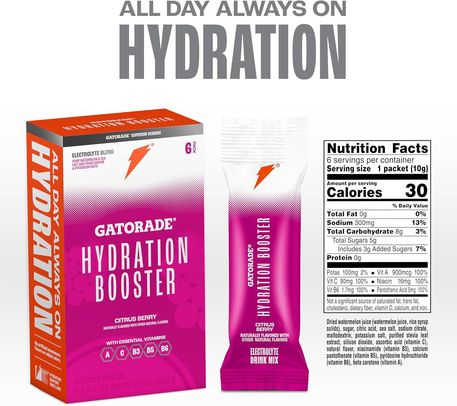 Gatorade Hydration Booster - 6 Pack