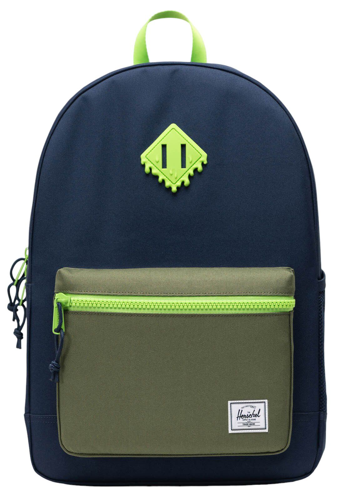 dicks herschel backpack Herschel Youth Heritage Backpack, Black Iris/Four Leaf Clvr