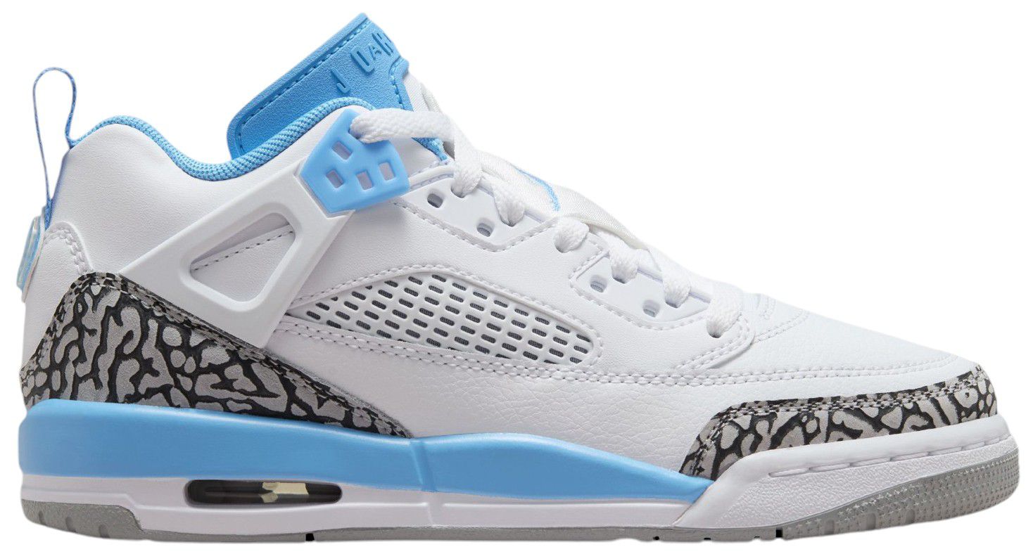 Jordan Boys Spizike Low Shoes White Carolina Size 07.0