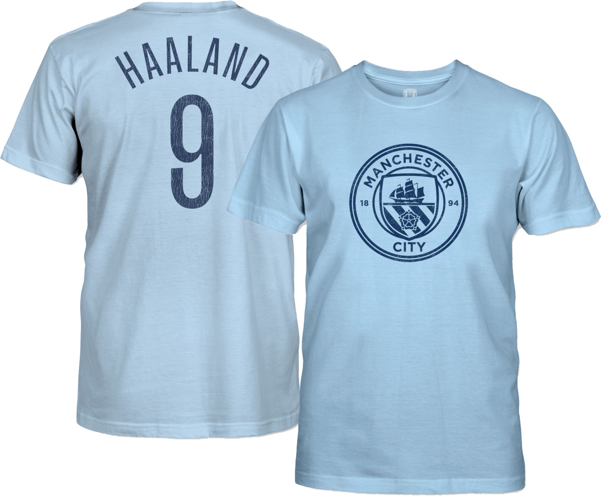 1863 FC Youth Manchester City Erling Haaland #9 Light Blue Tri
