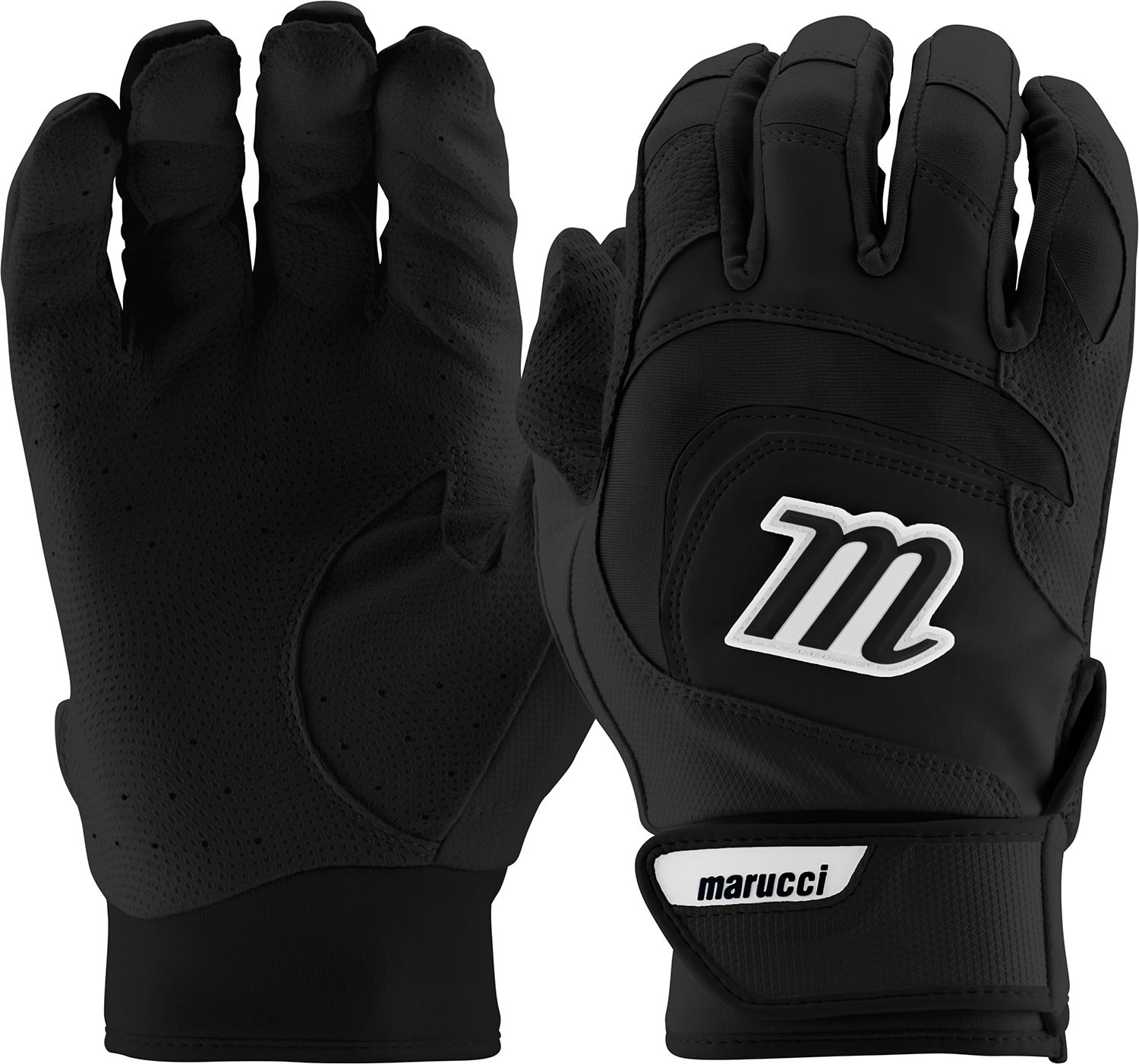 Marucci 2021 Code Adult Batting Gloves - Black Baseball/Softball Gloves