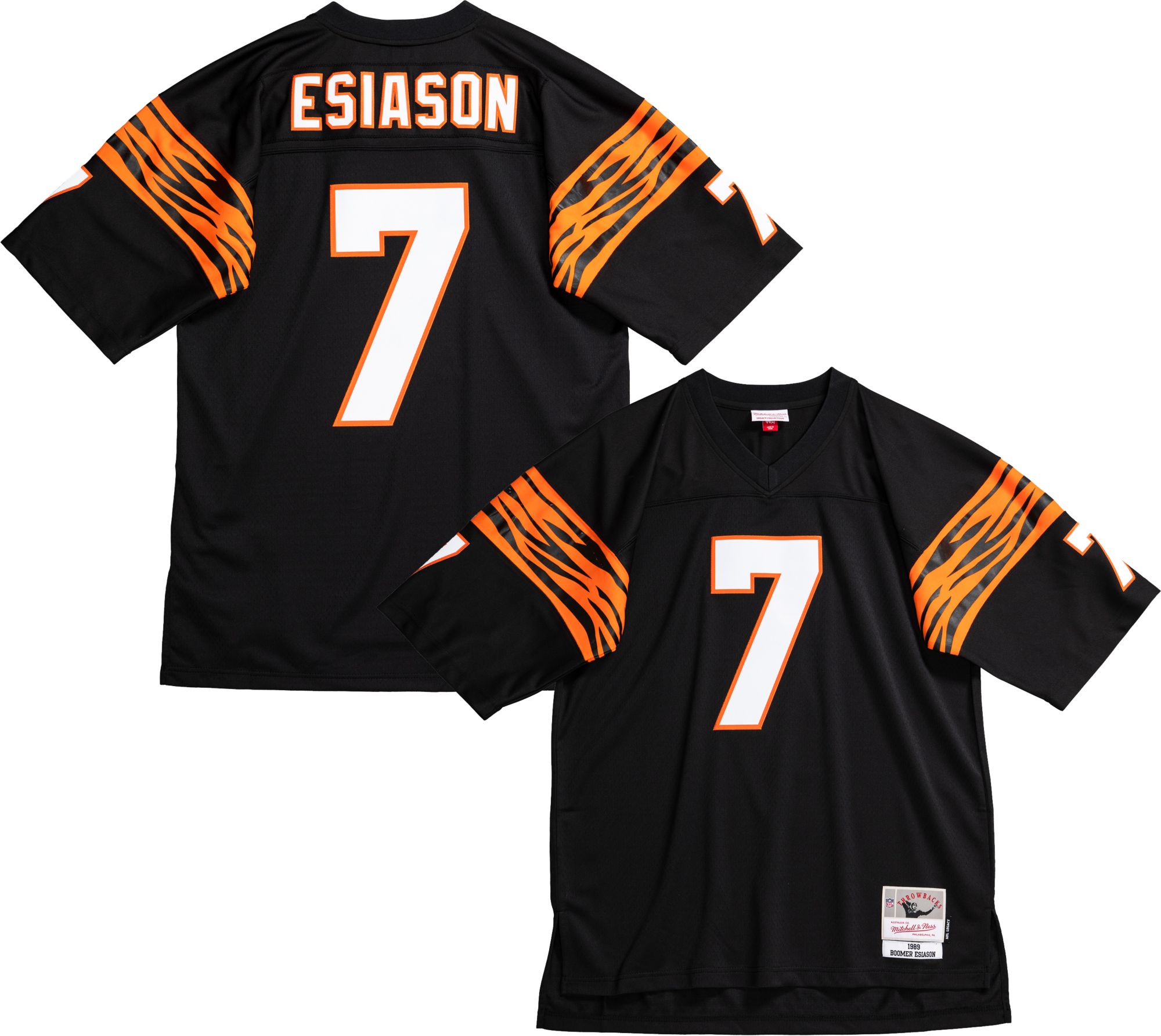 Mitchell & Ness アメリカンフットボール ユニフォーム 7 Mitchell & Ness Men's Cincinnati Bengals Boomer Esiason #7 1989