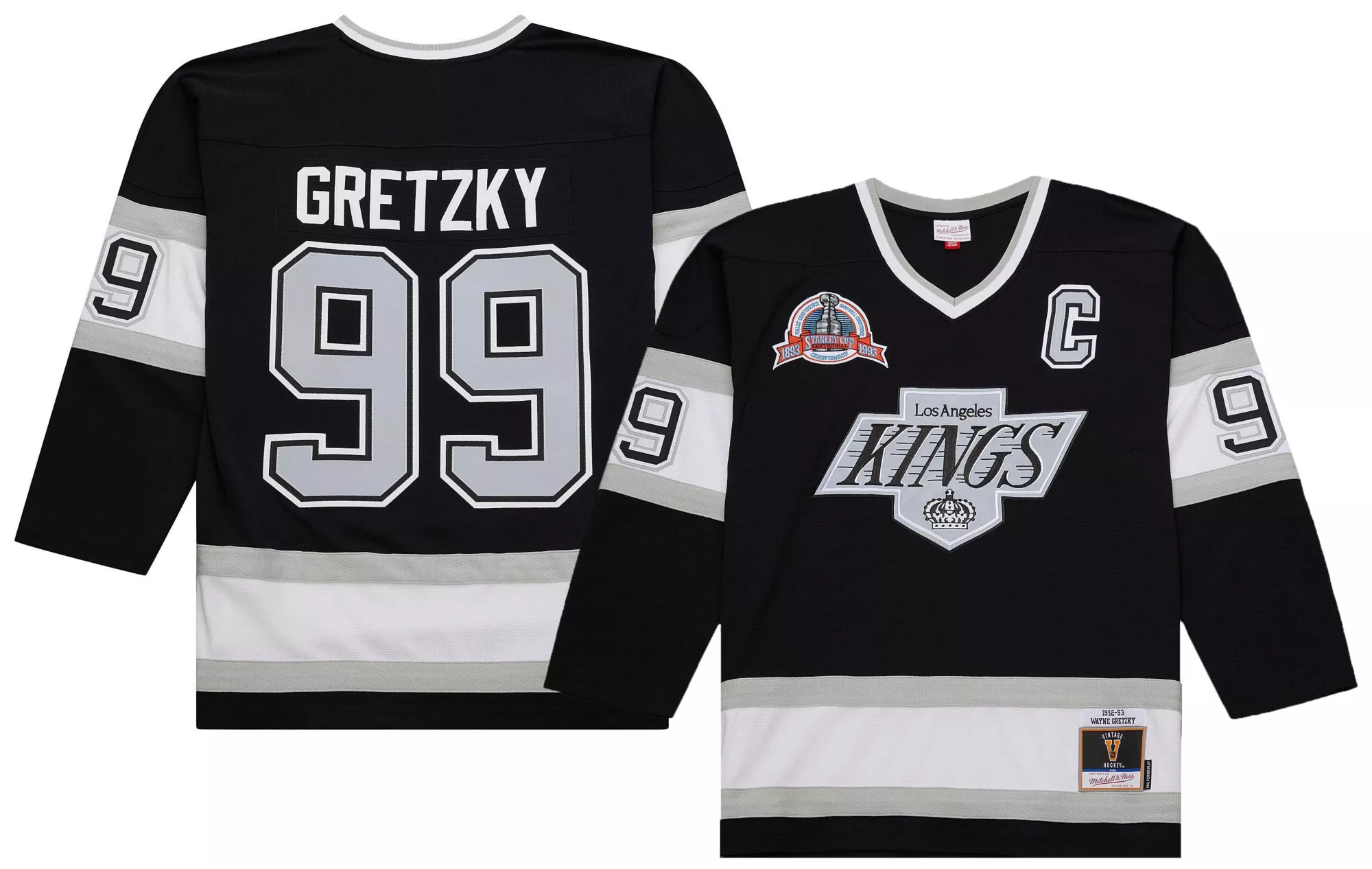 Mitchell & Ness Men's Los Angeles Kings Wayne Gretzky #99 1992 Vintage Home Replica Jersey