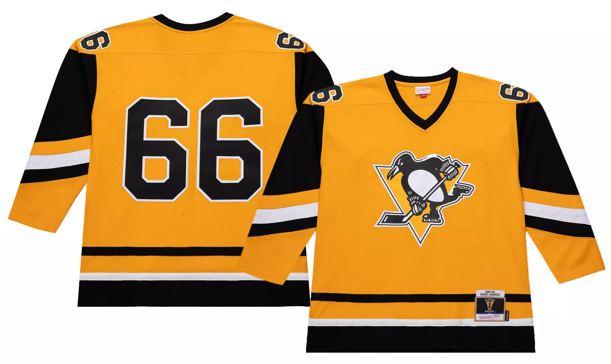 Mitchell & Ness Men's Pittsburgh Penguins Mario Lemieux #66 1984 Vintage Alternate Replica Jersey