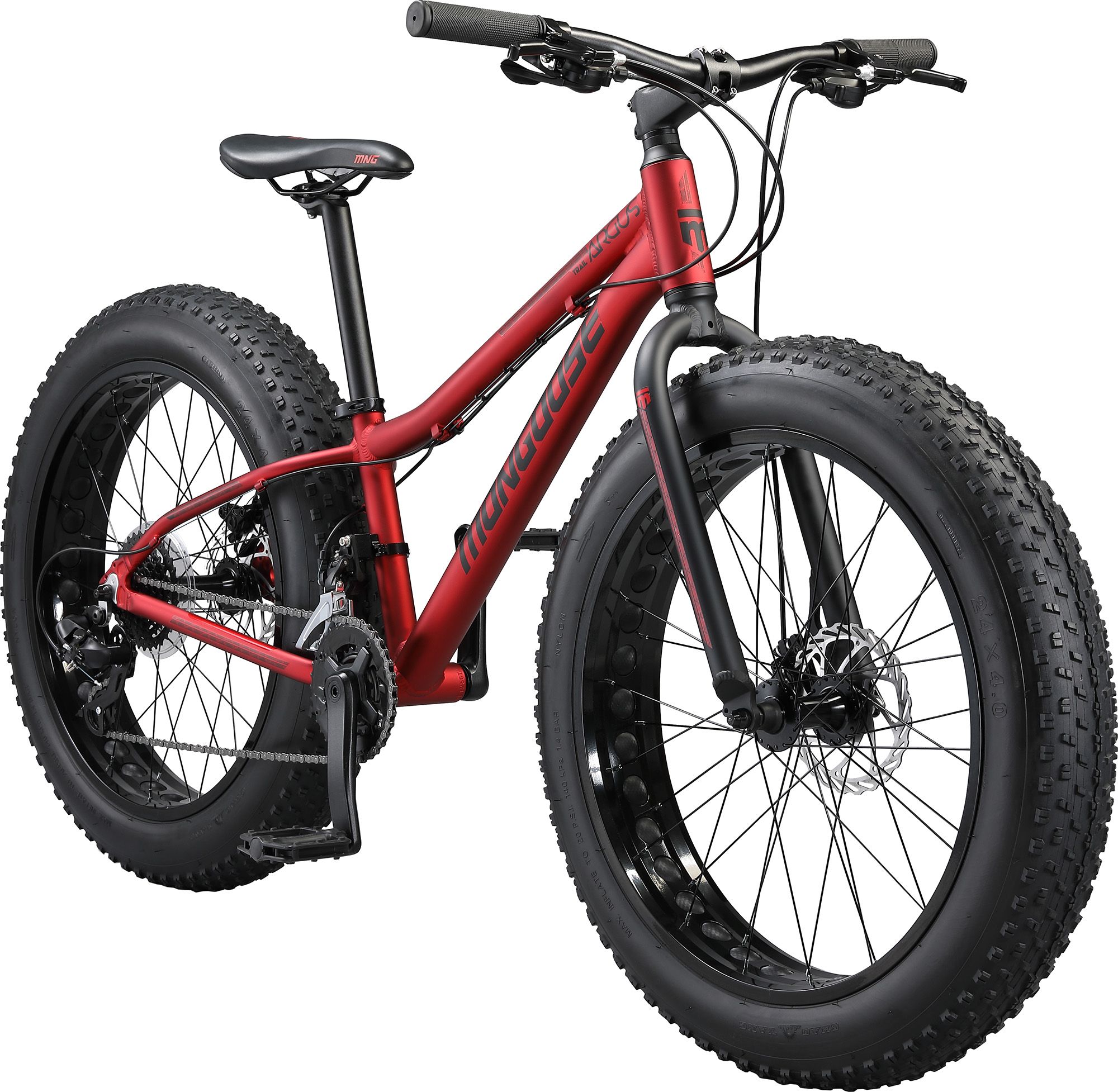 Mon Fat Bike アーガススポーツ２４インチ　160〜　キッズ 24MONB24MMNGRGSTRBJM_Red_is