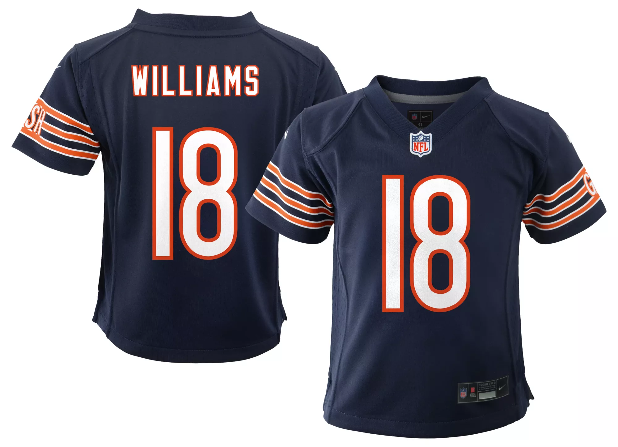 Nike Boys' Chicago Bears Caleb Williams #18 Navy Replica Football Game Jersey