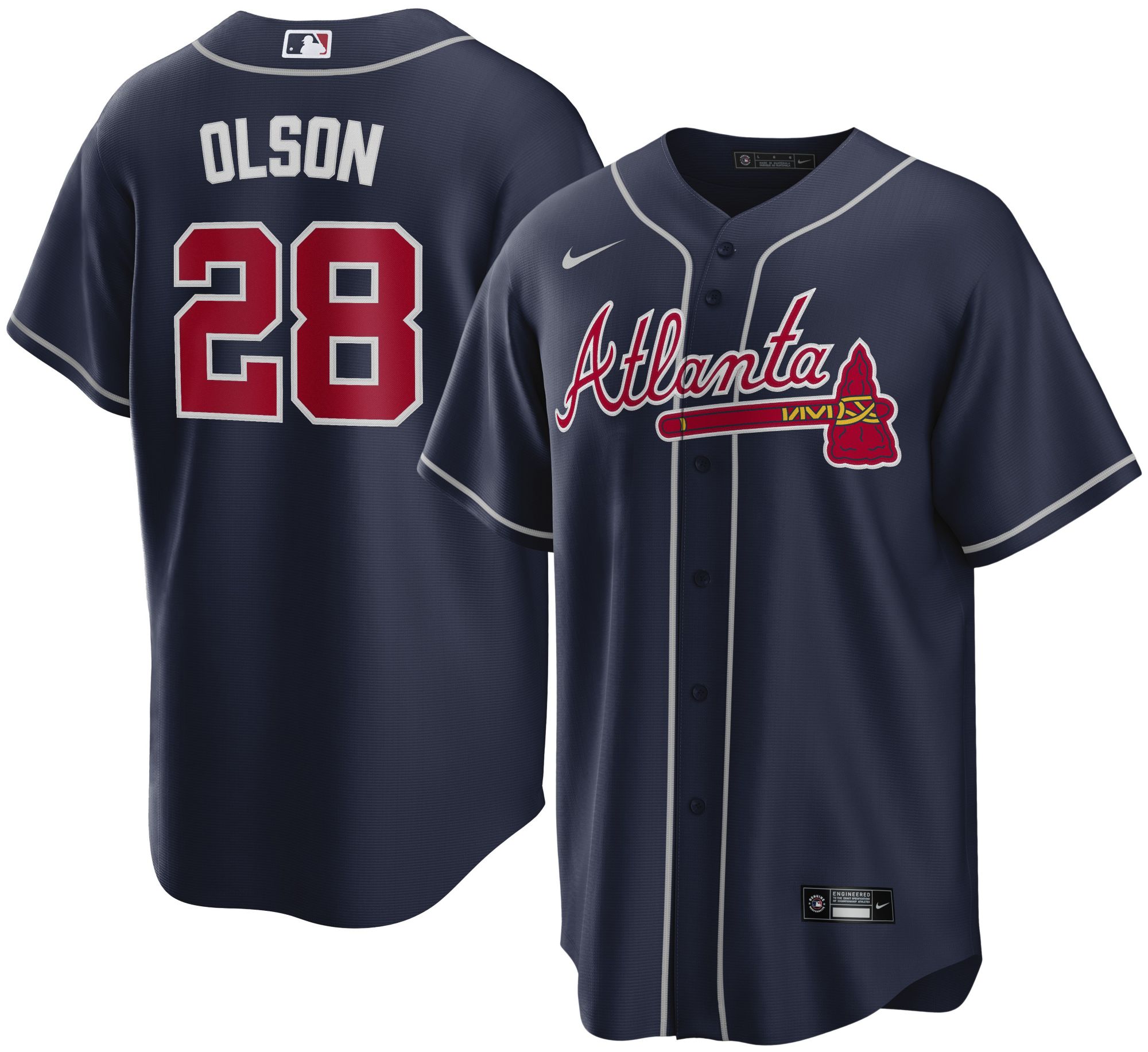 Braves メジャーリーグ ユニフォーム 24NIKMMLBBRVSNVYLATLA_is