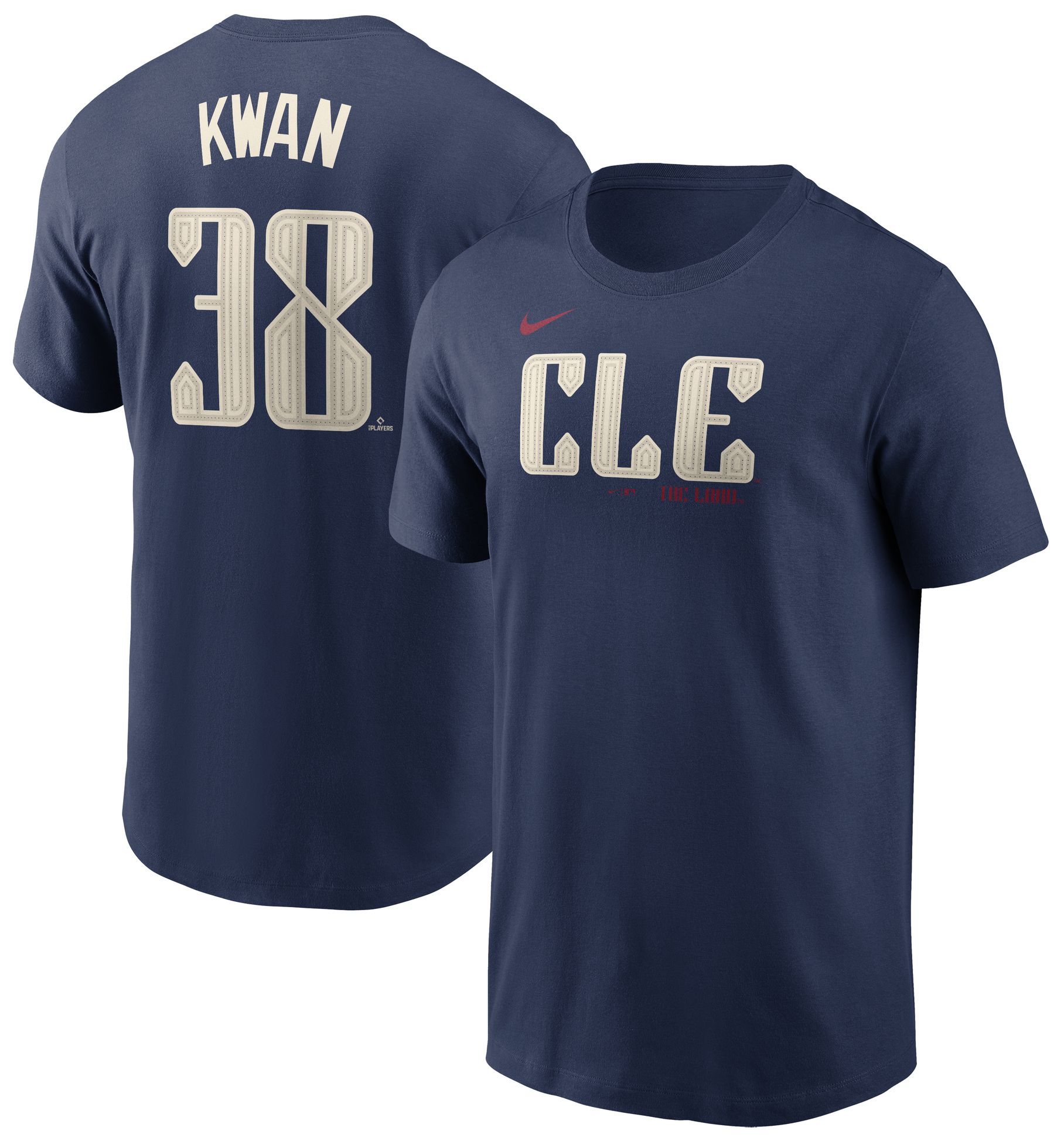 Nike Men's Cleveland Guardians Steven Kwan #38 Navy T-Shirt
