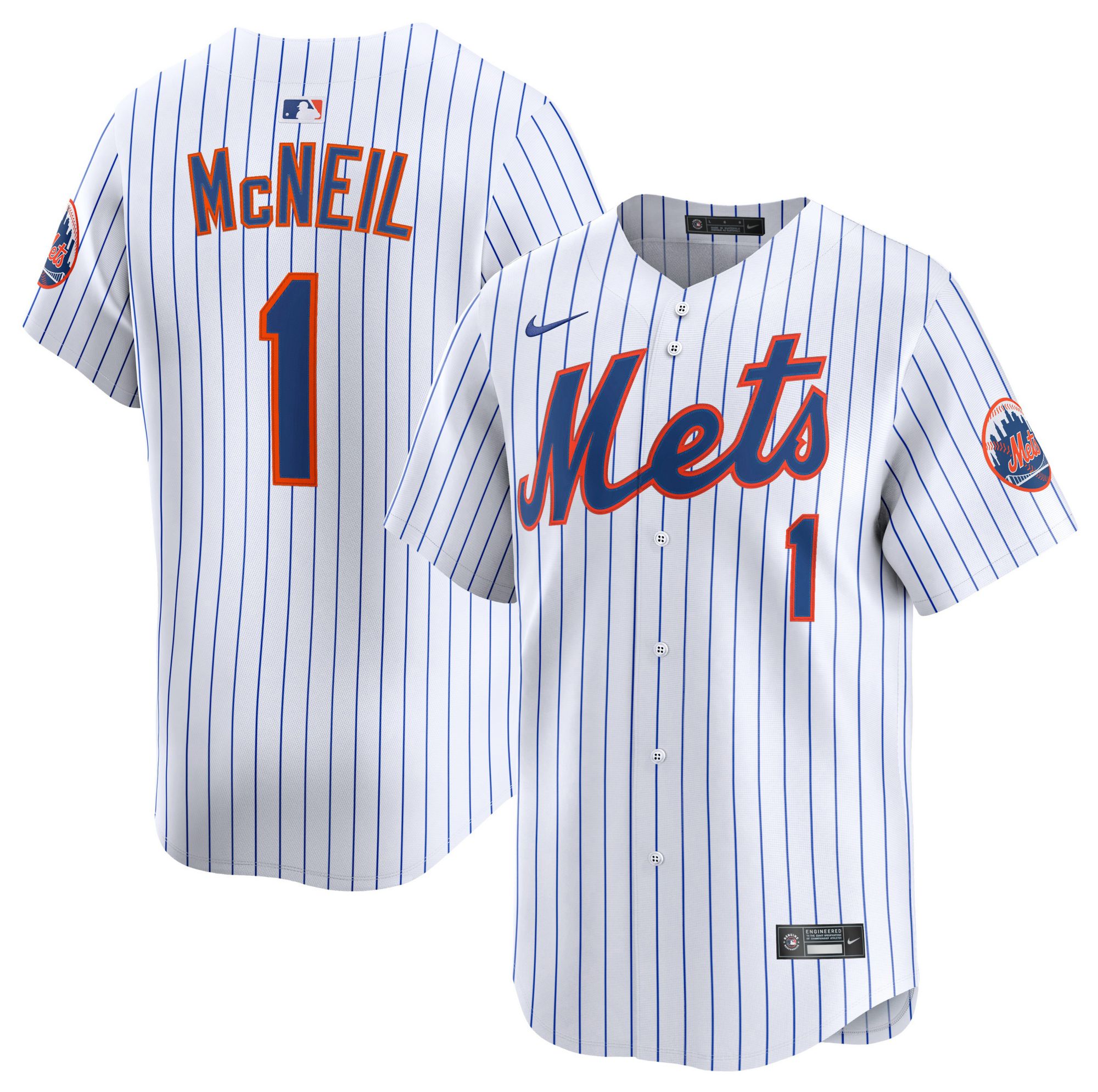Nike Men's New York Mets Jeff McNeil #1 White Limited Jersey