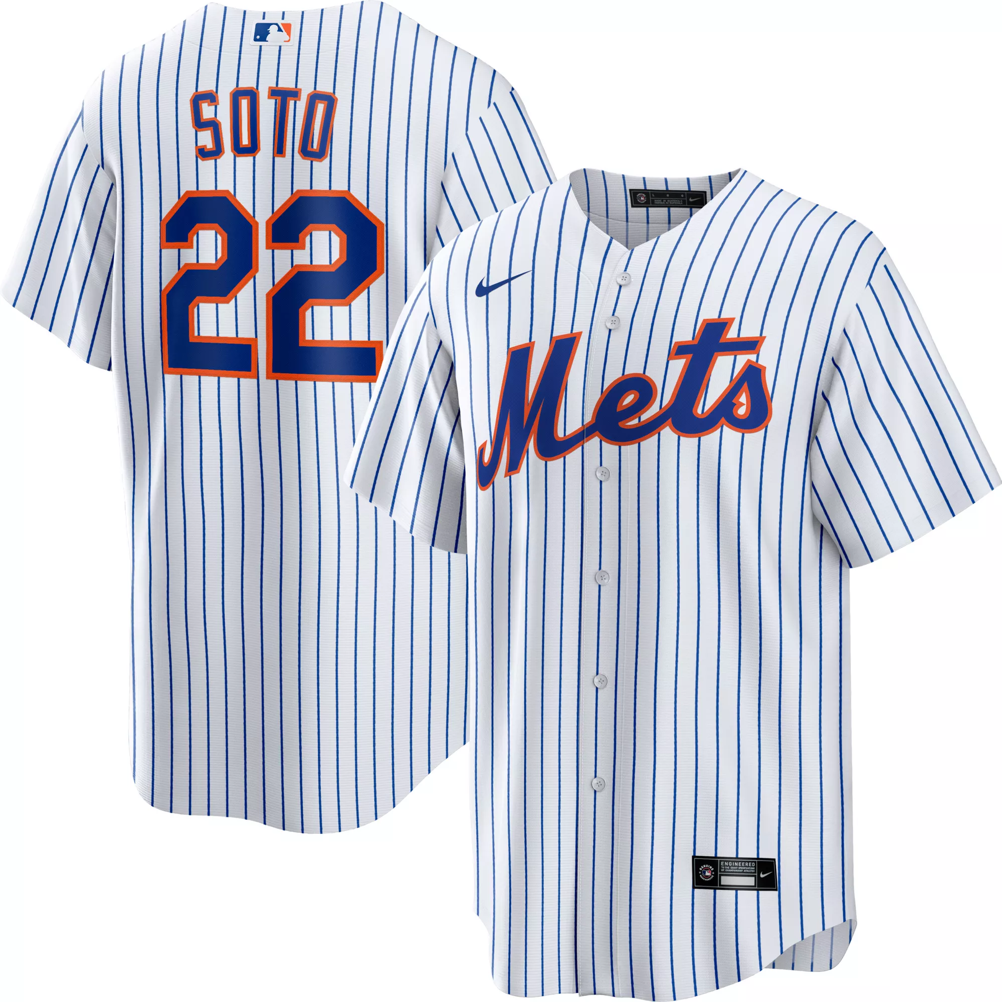 Nike Men's New York Mets Juan Soto #22 White Home Replica Jersey