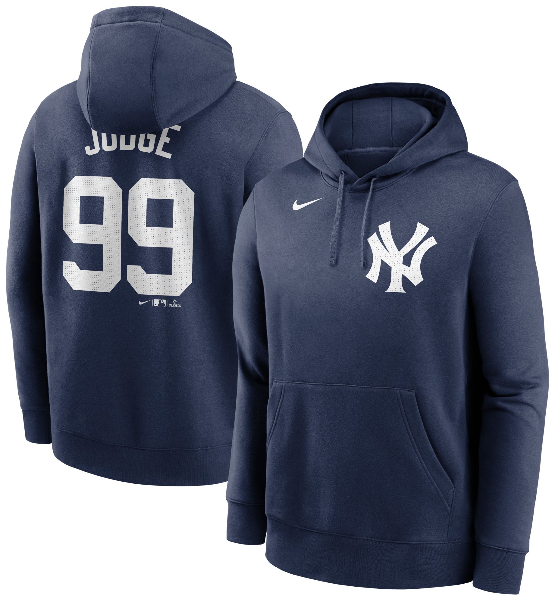 Nike Yankees フード付きスウェットシャツ Nike Men's New York Yankees Aaron Judge #99 Navy Pullover Hoodie