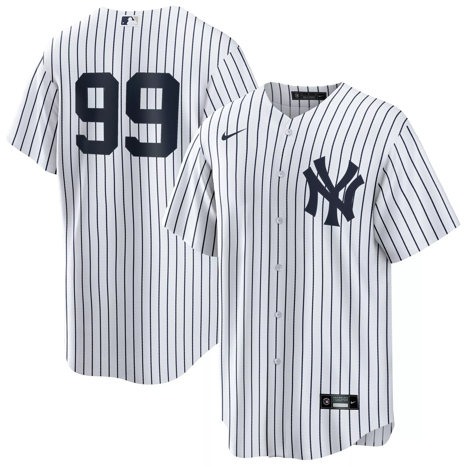 Nike Adult New York Yankees Aaron Judge #99 White Replica Jersey