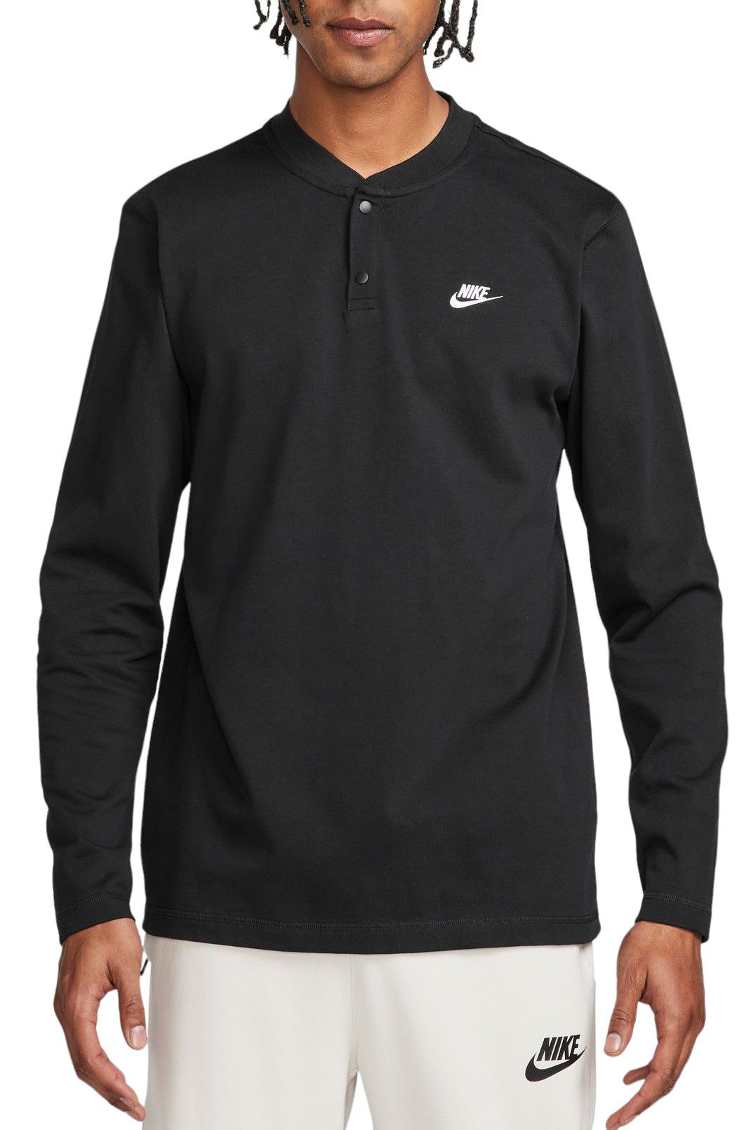★NIKE★CLUB LONG SLEEVE ヘンリー★追跡可 Nike Club Men's Long-Sleeve Henley. Nike JP