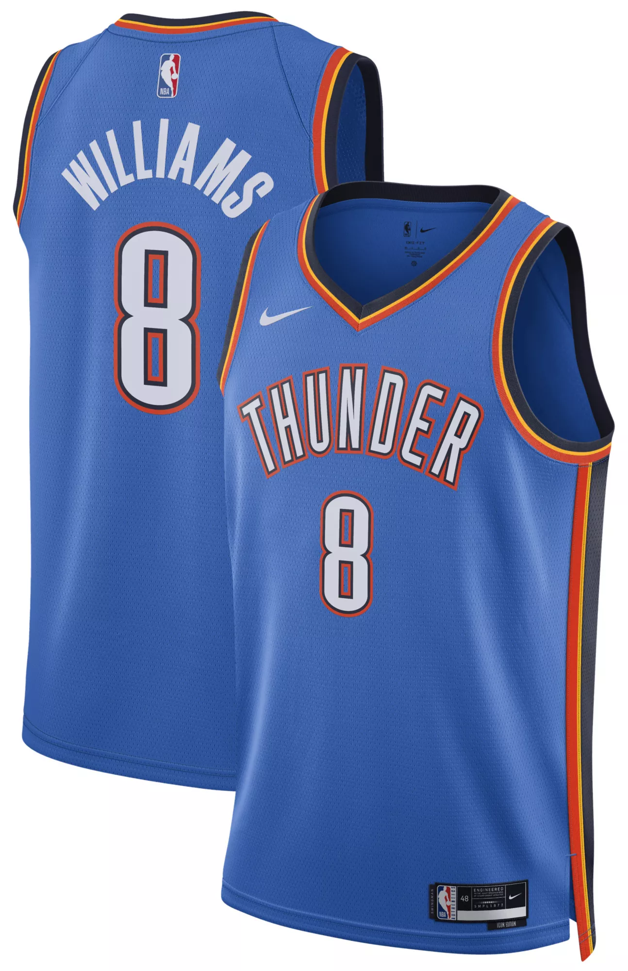 Nike Adult Oklahoma City Thunder Jalen Williams #8 Swingman Icon Jersey