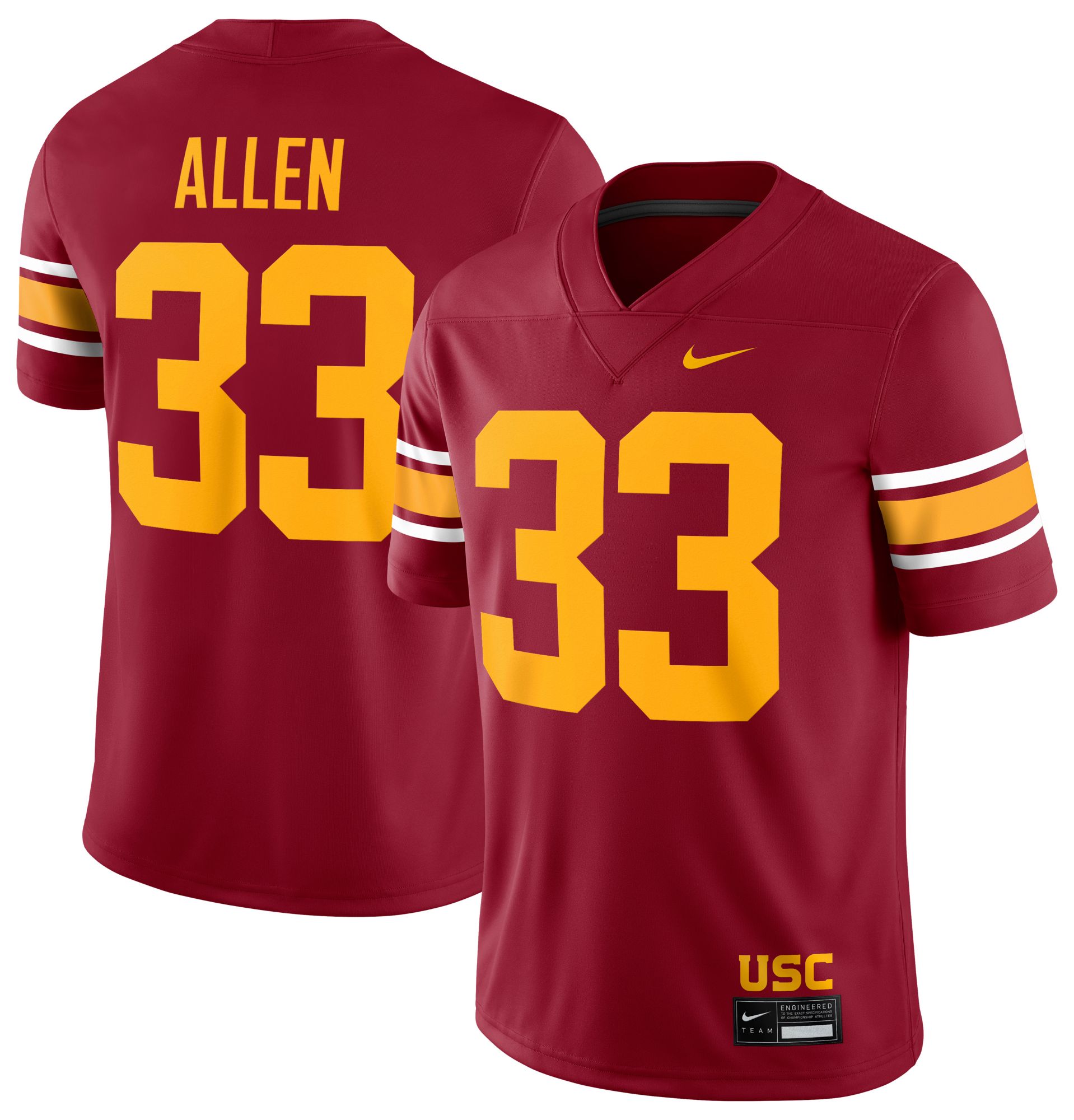 Nike Men's USC Trojans Marcus Allen #33 Cardinal Dri-FIT Replica