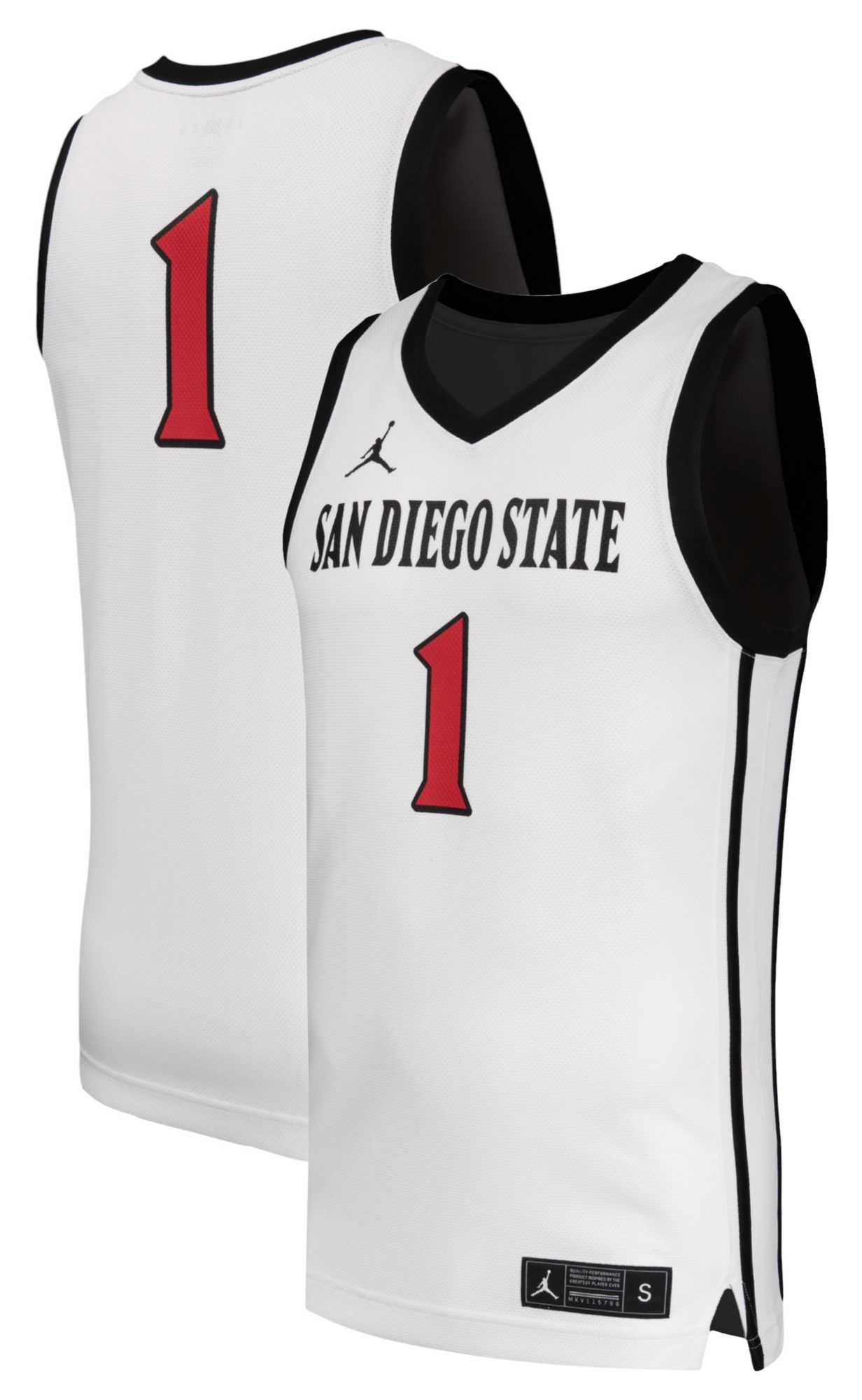 Jordan Men's San Diego State Aztecs White Replica Basketball