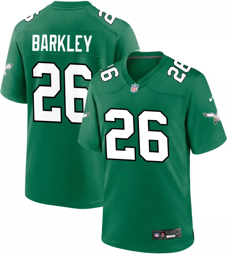 Nike Men's Philadelphia Eagles Saquon Barkley #26 Kelly Green Game Jersey