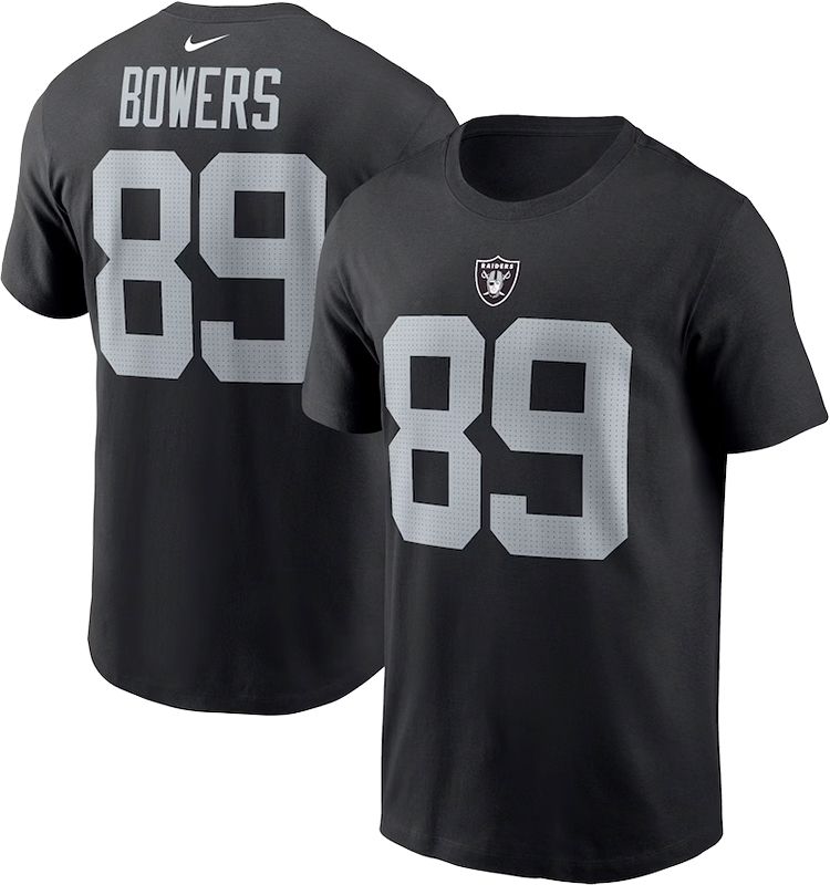 Nike Men's Las Vegas Raiders Brock Bowers #89 Black T-Shirt