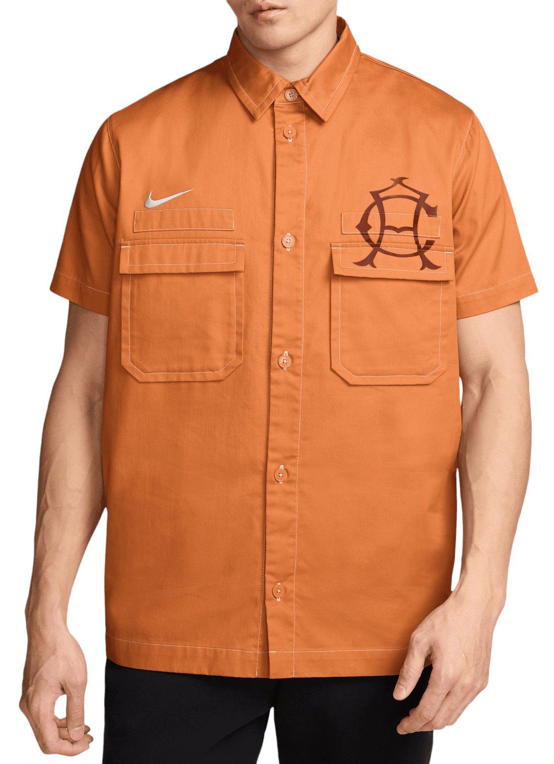 Nike Adult Club America 2024-25 CAxCA Orange Button-Down Shirt