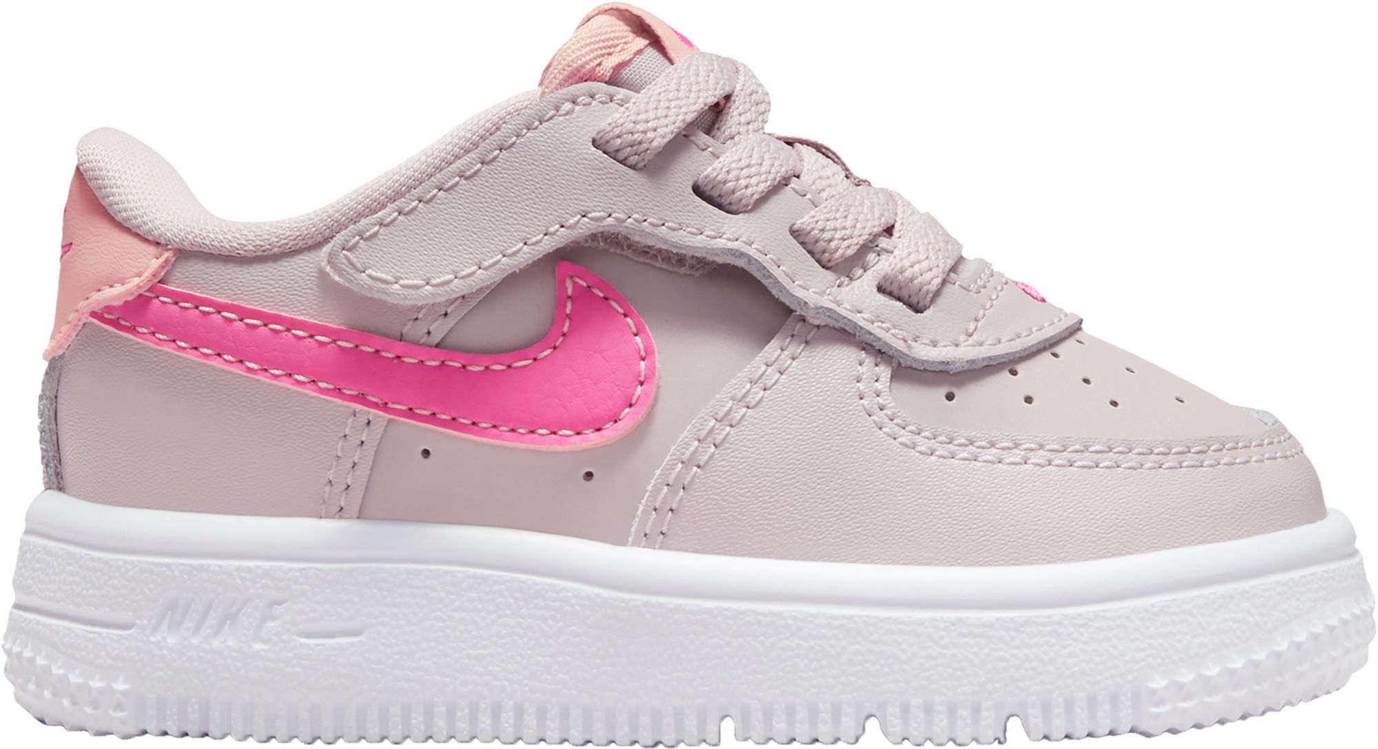 Nike Boys Air Force 1 Low EasyOn Shoes Platinum Violet Arctic Orange Pinksicle Size 03.0