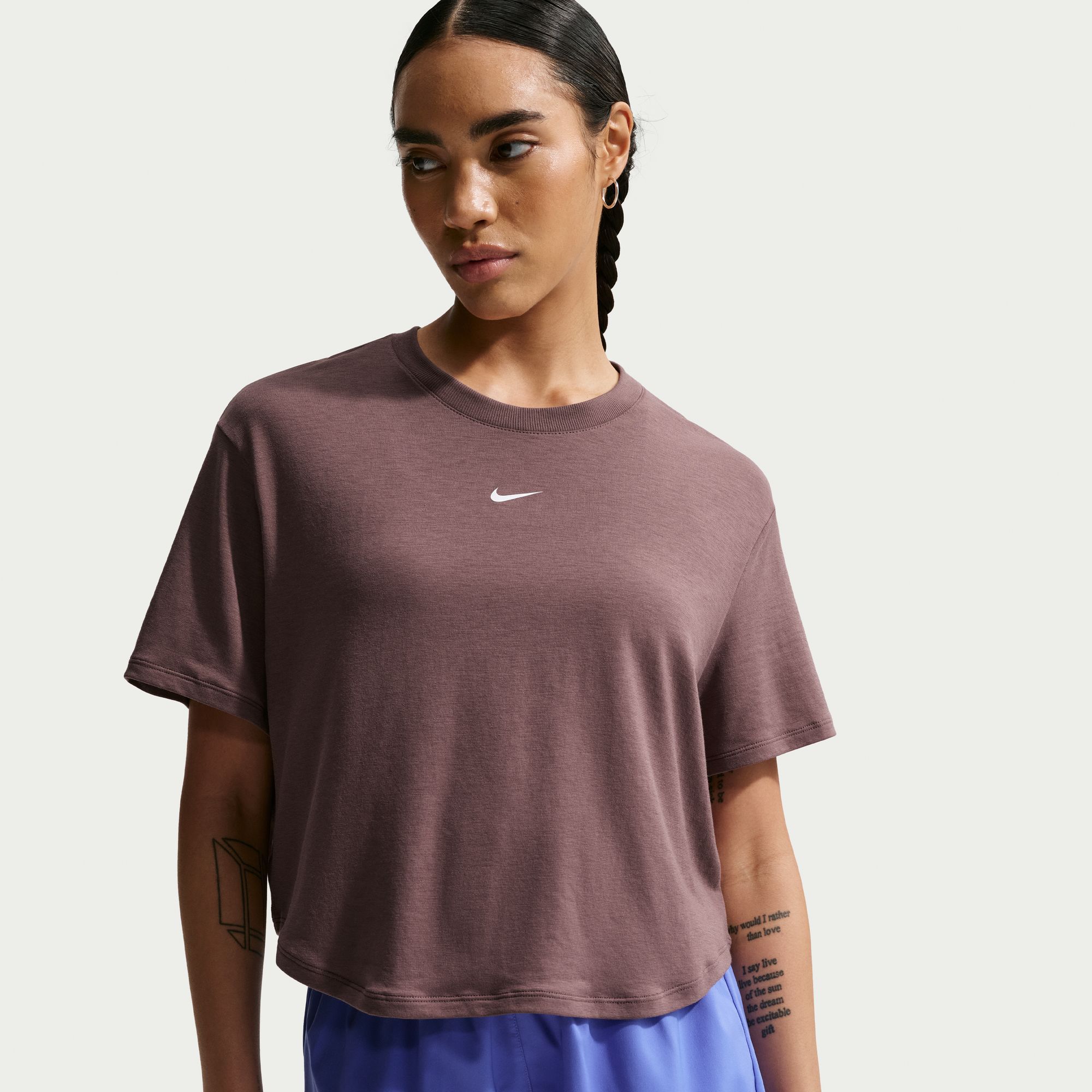 Nike Women's One Relaxed Dri-FIT Cropped Short-Sleeve T-Shirt