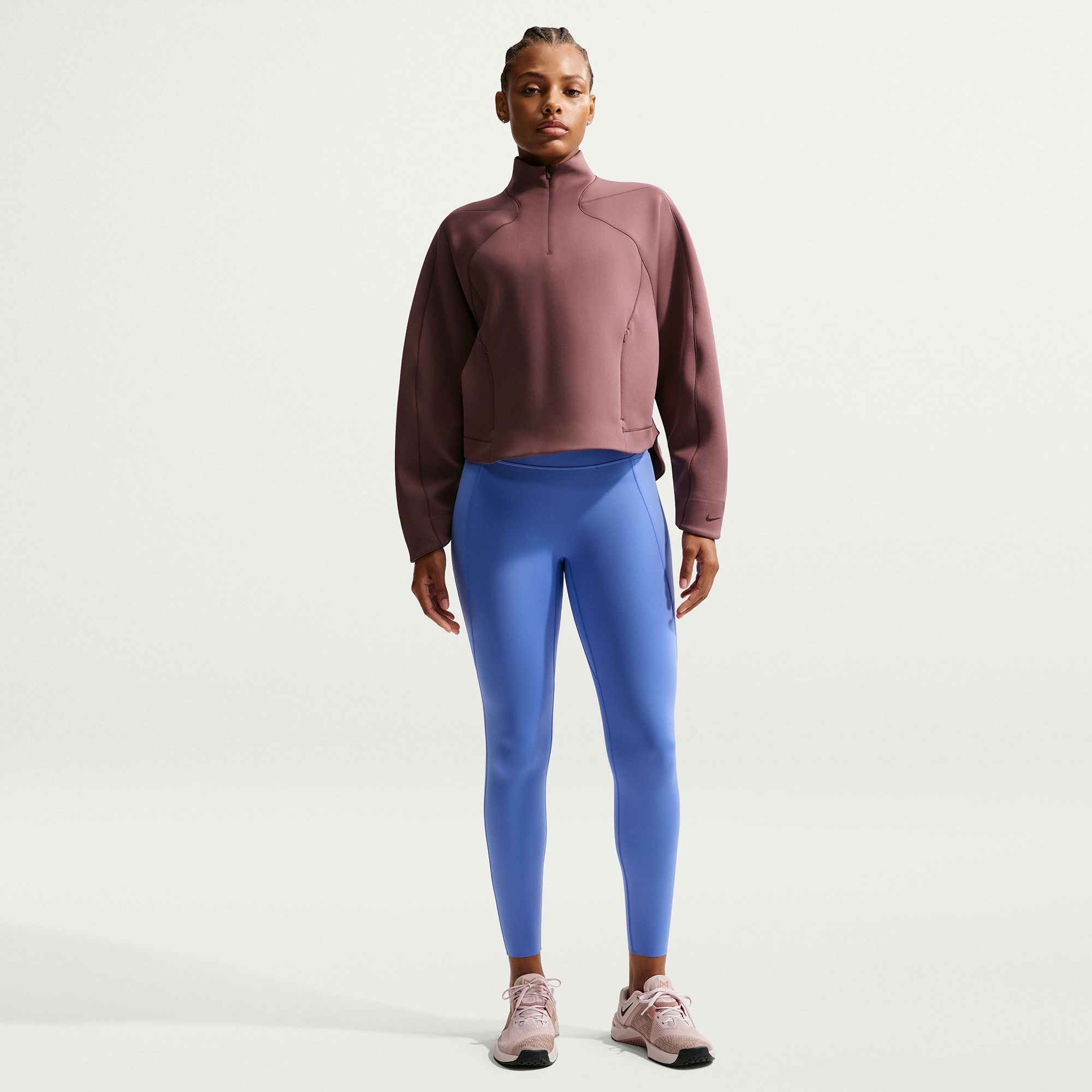 Nike Universa Women's High-Waisted 7/8 Leggings with No Front Seam
