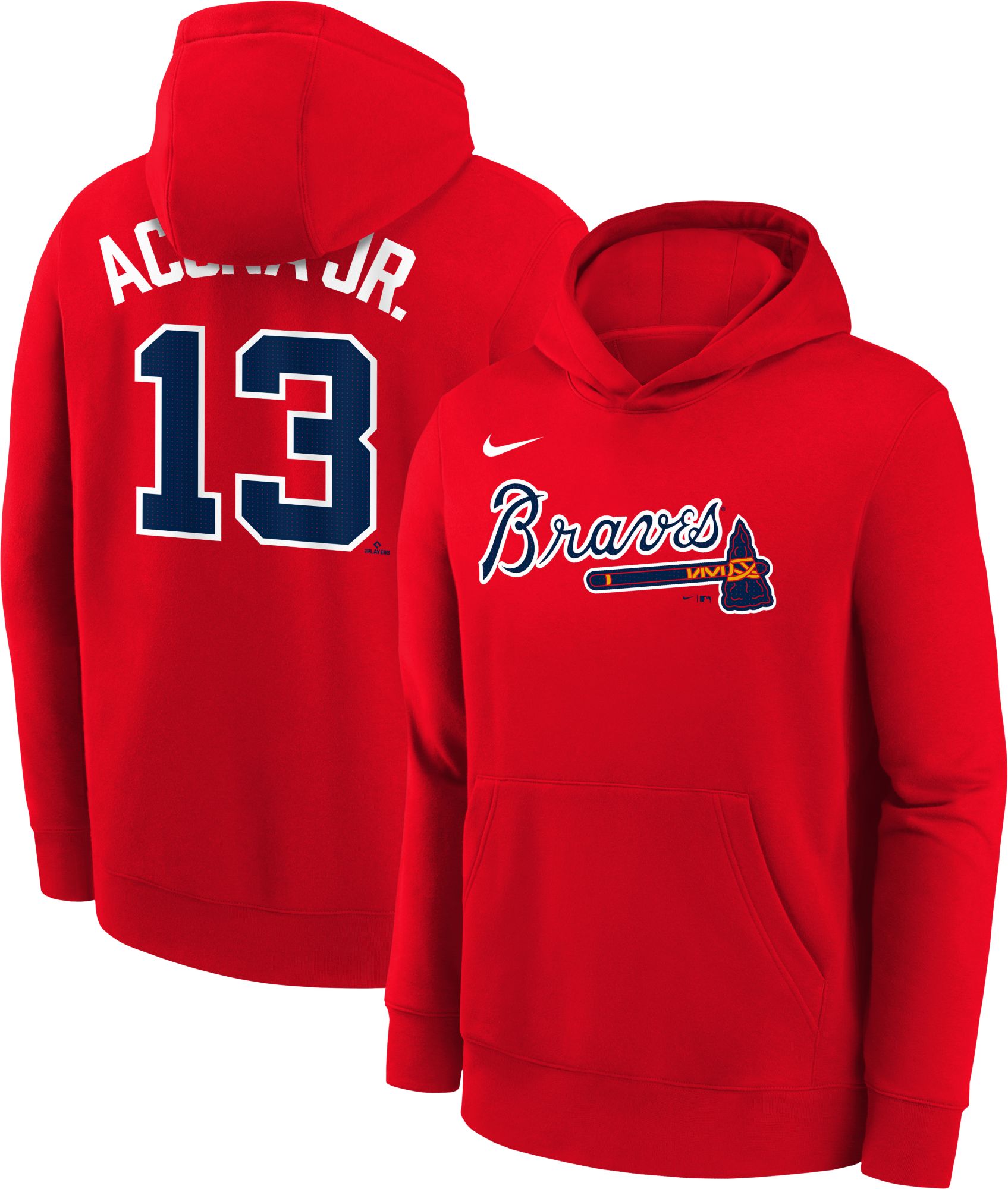 Nike Youth Atlanta Braves Ronald Acuna Jr. #13 Red Hoodie | Dick's