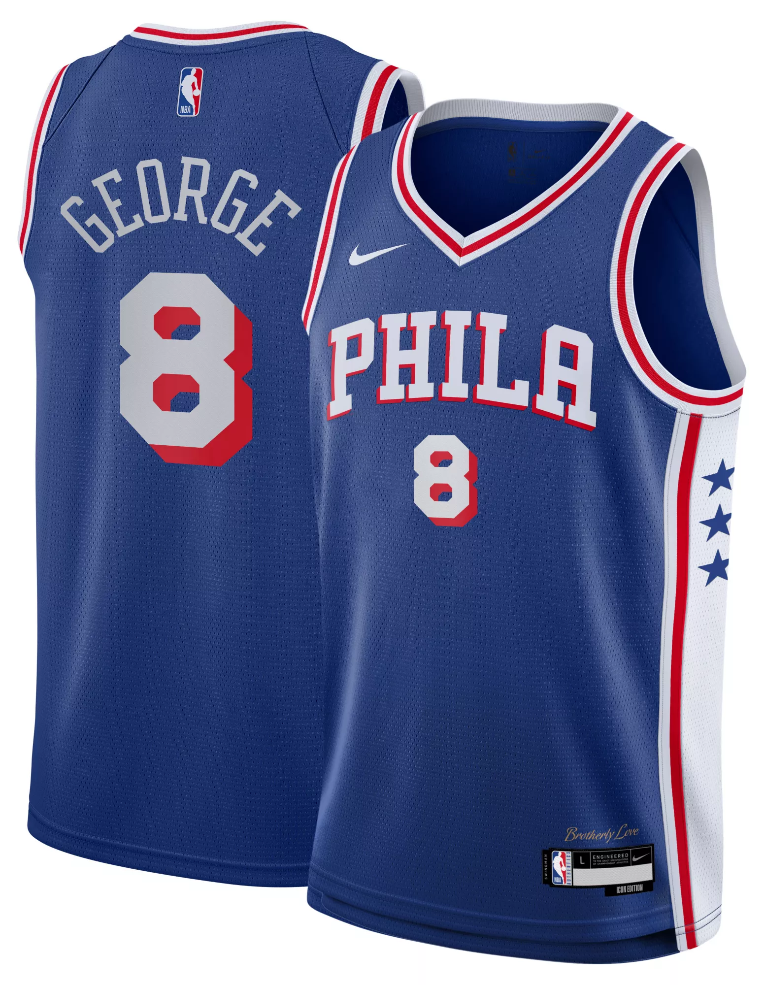 Nike Youth Philadelphia 76ers Paul George #8 Swingman Icon Jersey