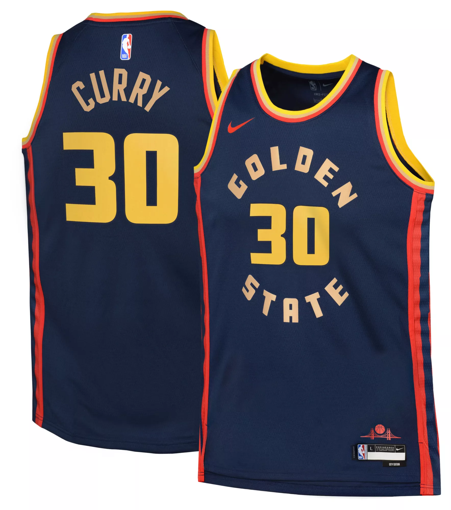 Nike Youth 2024-25 City Edition Golden State Warriors Steph Curry #30 Swingman Jersey