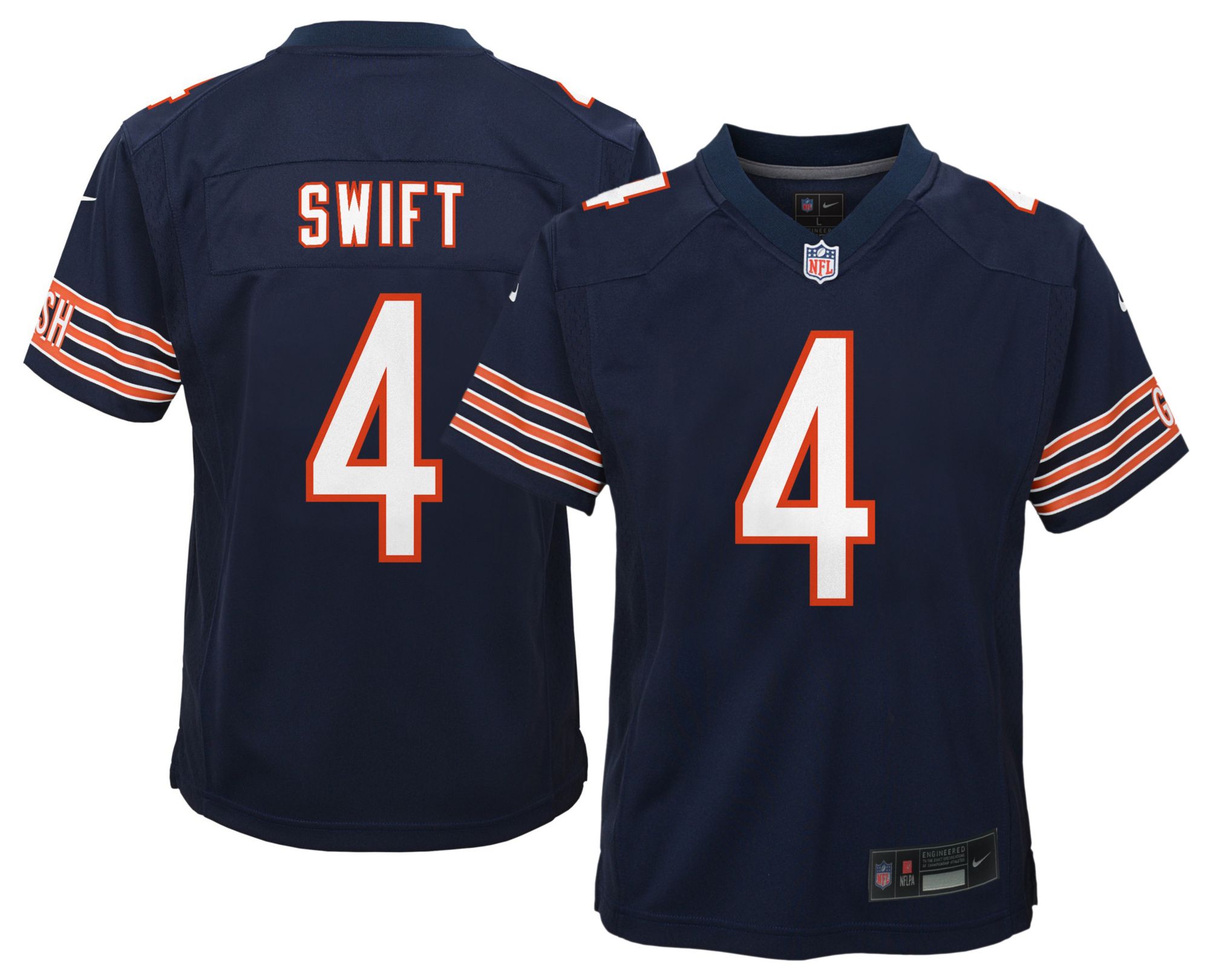 BIRDDOG バスケットボールユニフォーム 4 Nike Youth Chicago Bears D'Andre Swift #4 Navy Game Jersey