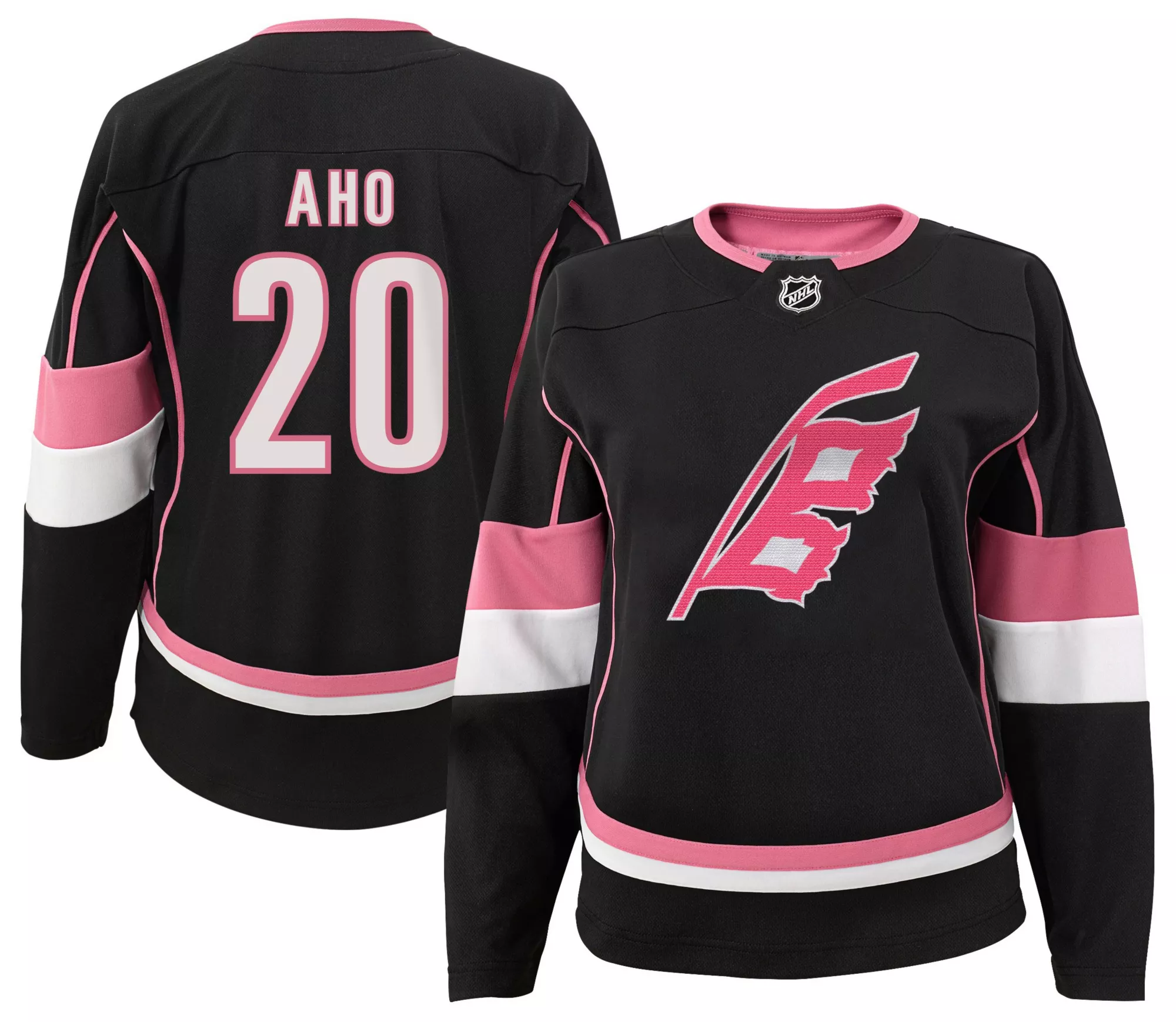NHL Youth Carolina Hurricanes Sebastian Aho #20 Breakaway 2024-2025 Black Replica Premier Jersey