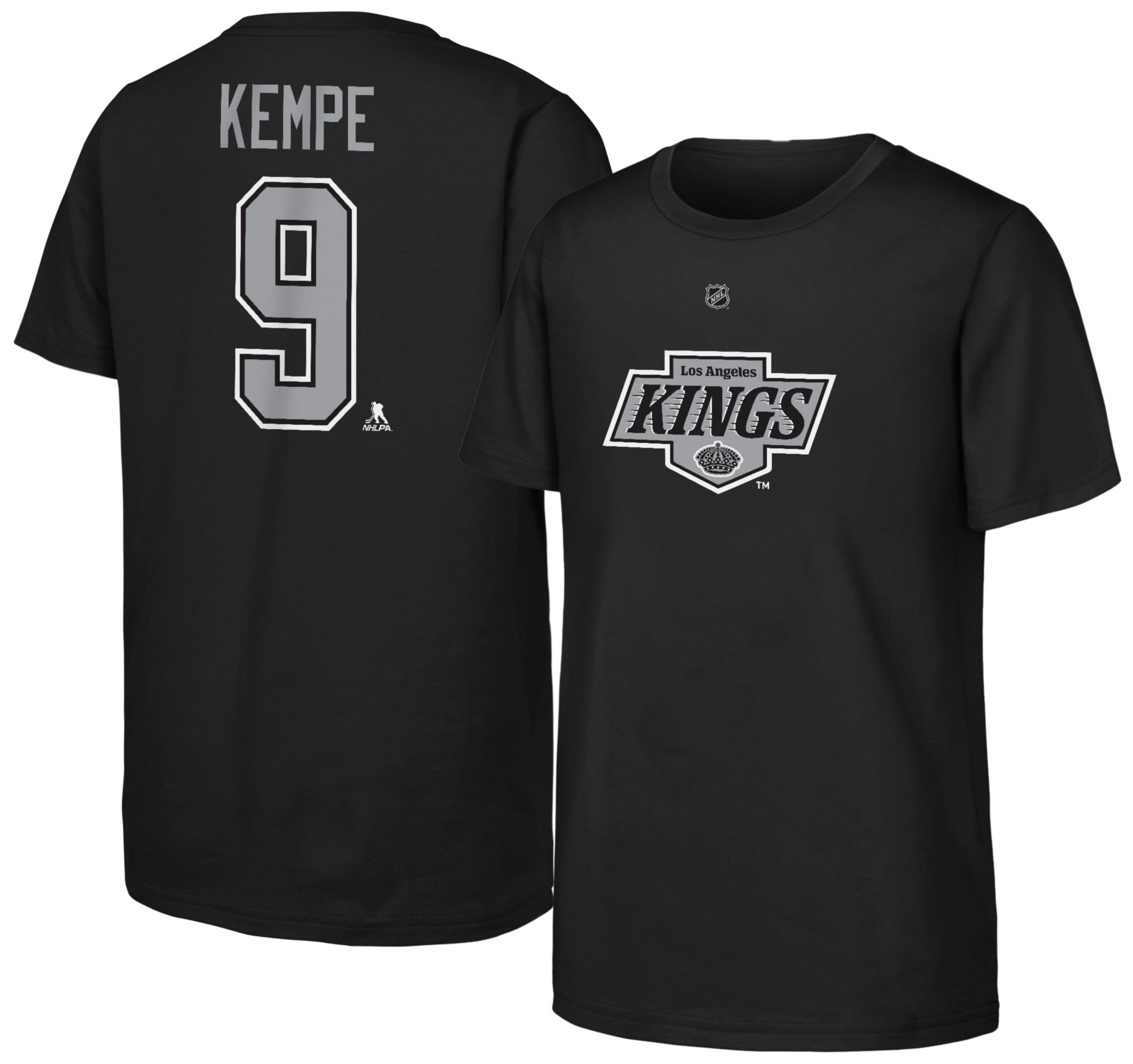 NHL Youth Los Angeles Kings Adrian Kempe #9 2024-2025 Black T