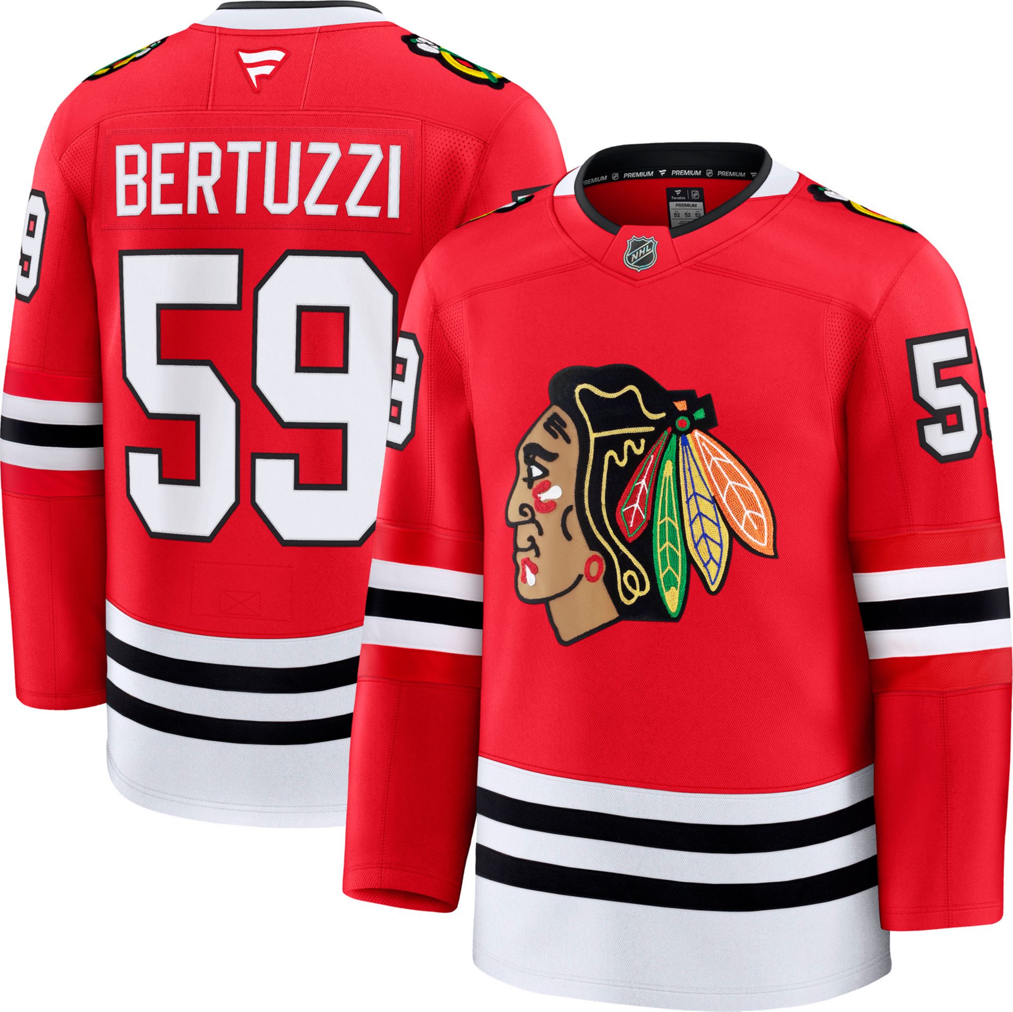 NHL Men's Chicago Blackhawks Tyler Bertuzzi #59 Red Home Jersey