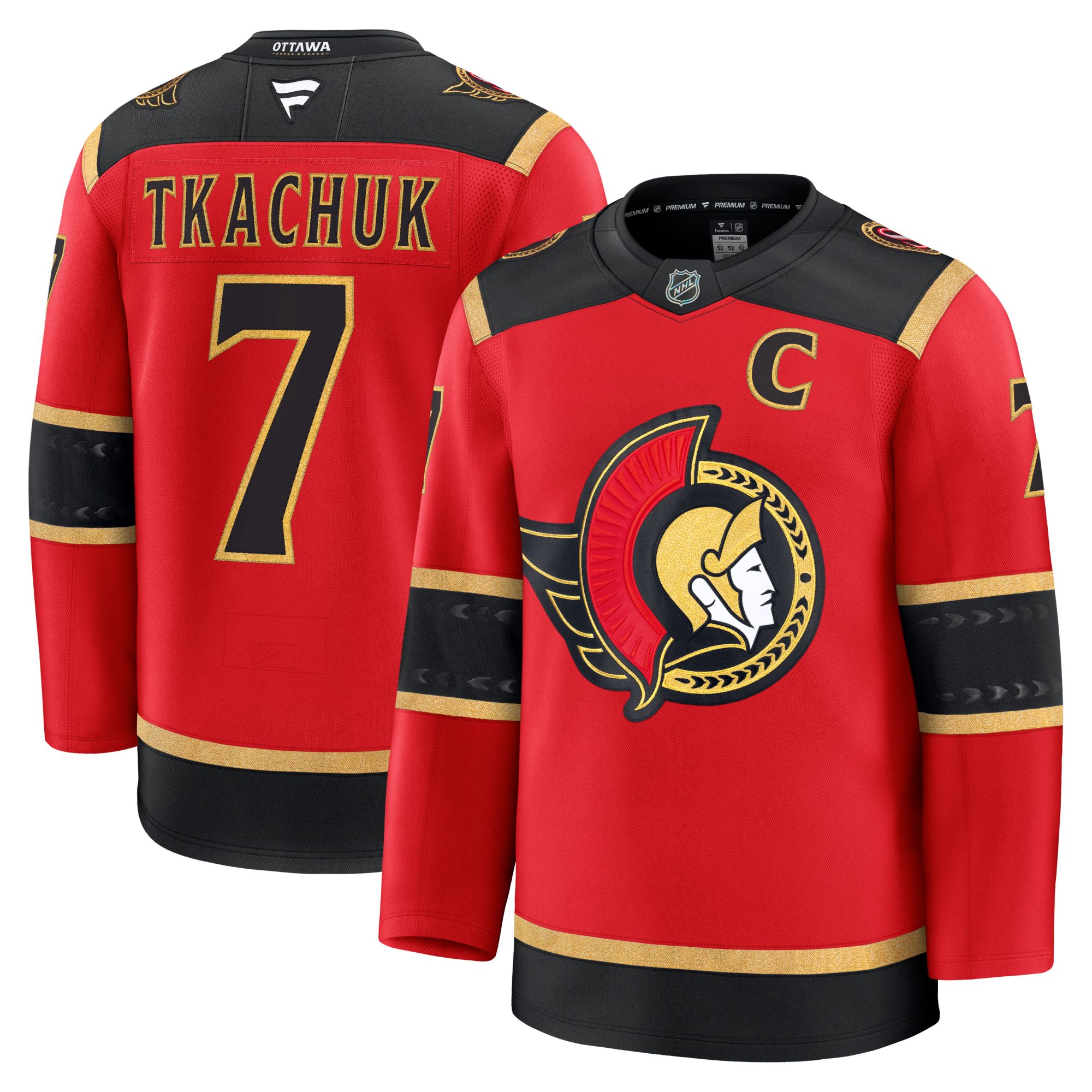 NHL Men's Ottawa Senators Brady Tkachuk #7 Red Alternate Premium