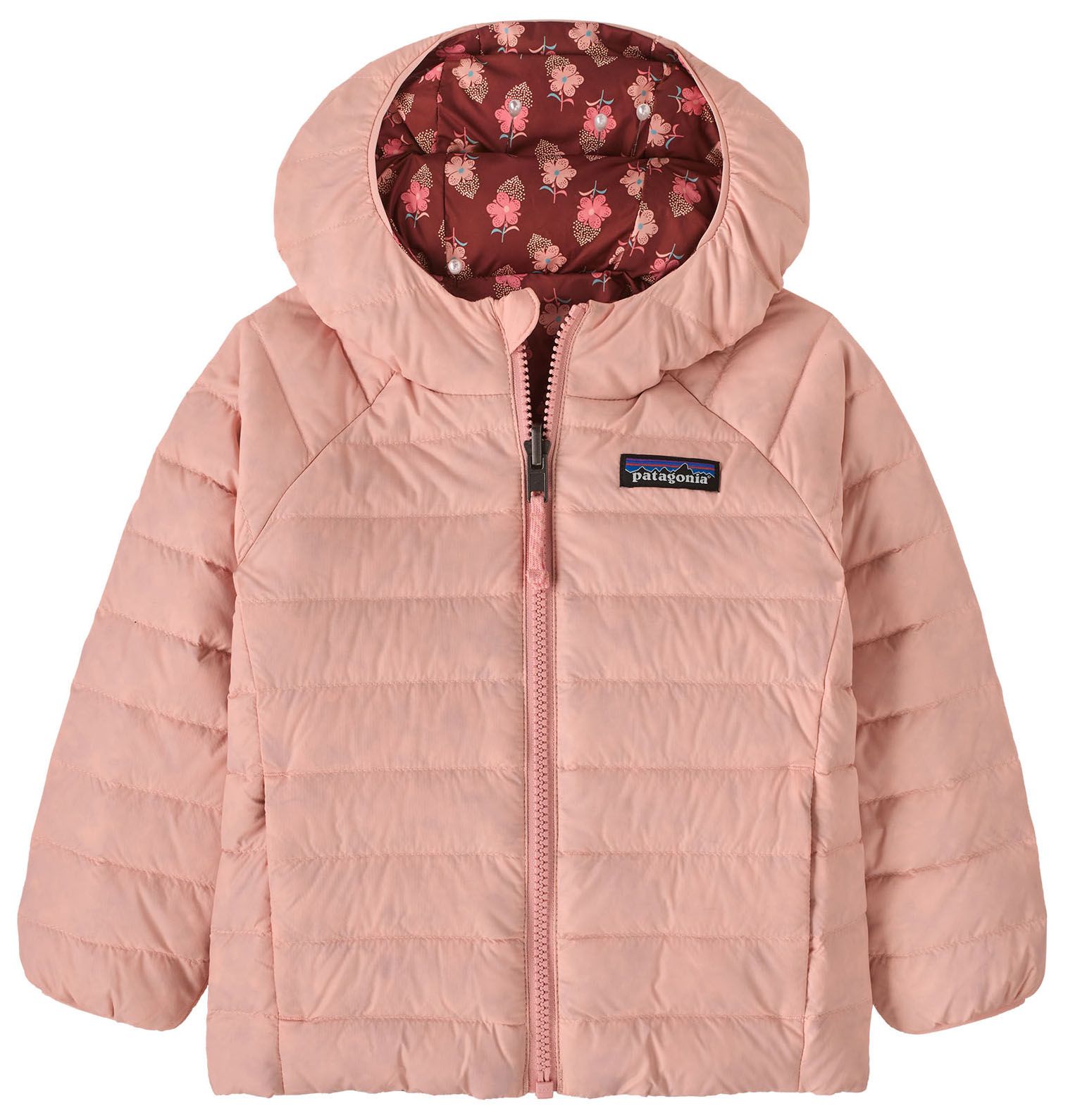 Patagonia フード付き中綿コート 2T ピンク Patagonia Toddlers' Reversible Down Sweater Hoodie | Dick's