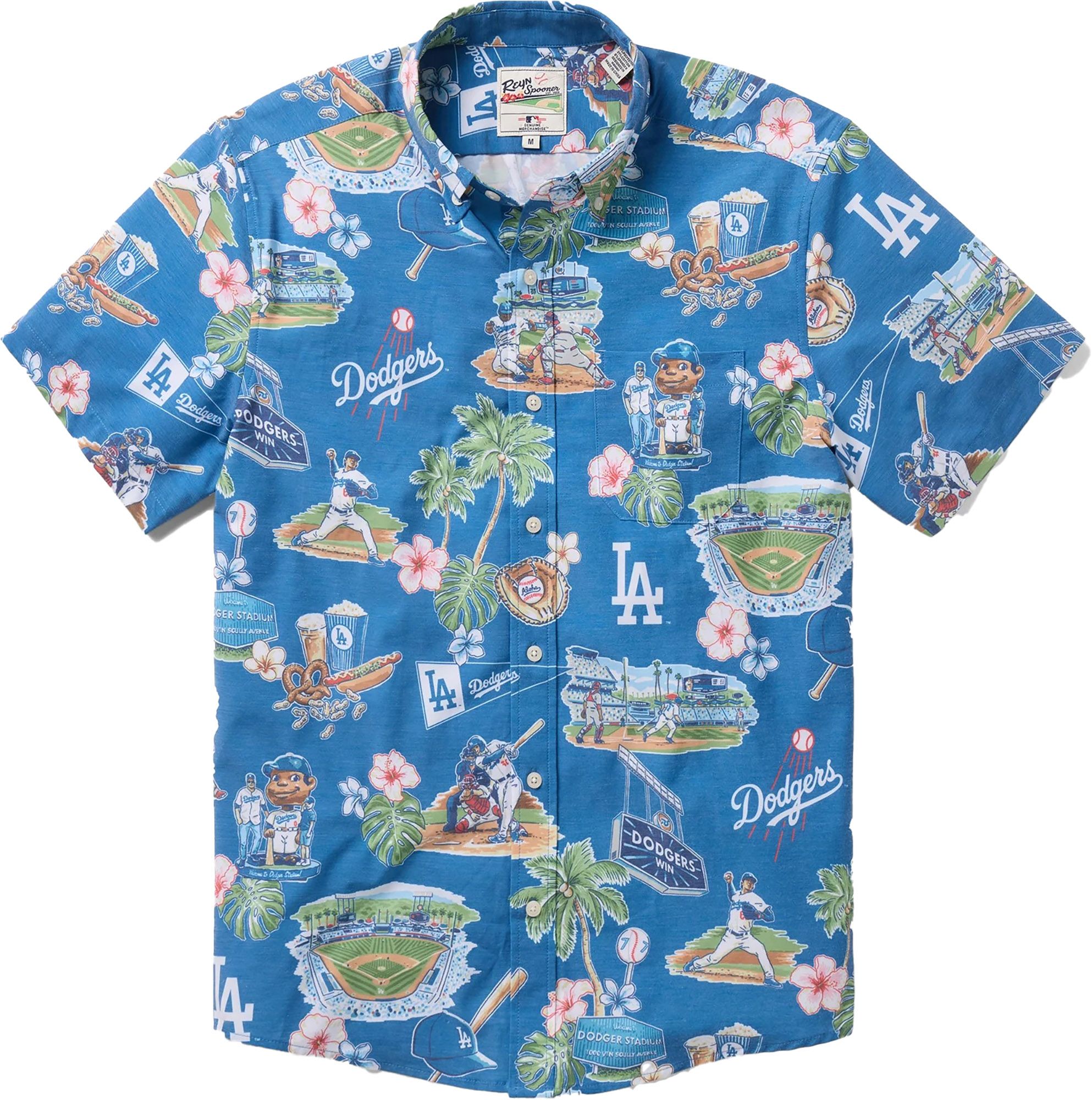 Reyn Spooner Men's Los Angeles Dodgers Blue Scenic Button-Down