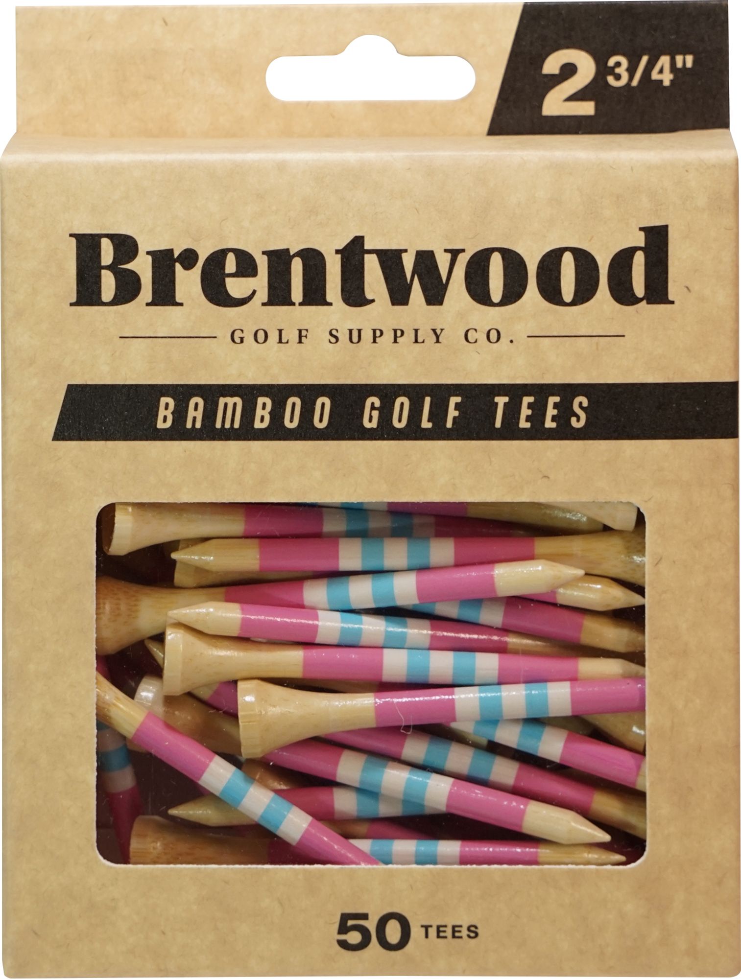Tees De Golf En Bambou LONGRIDGE – 50 Mm, Lot De 20, Biodégradables, Solides, Finition Lisse, Code Couleur