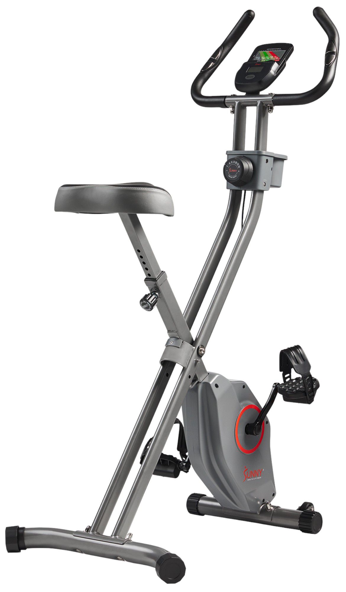 folding stationary bicycle Tousains Foldable Exercise Bike for Home, Exercise Bike with 8-Level Resistance&Adjustable Height, Small Exercise Bike for Apartment, Black shaped design makes stationary bike small but stable YOSUDA Folding Exercise Bike |