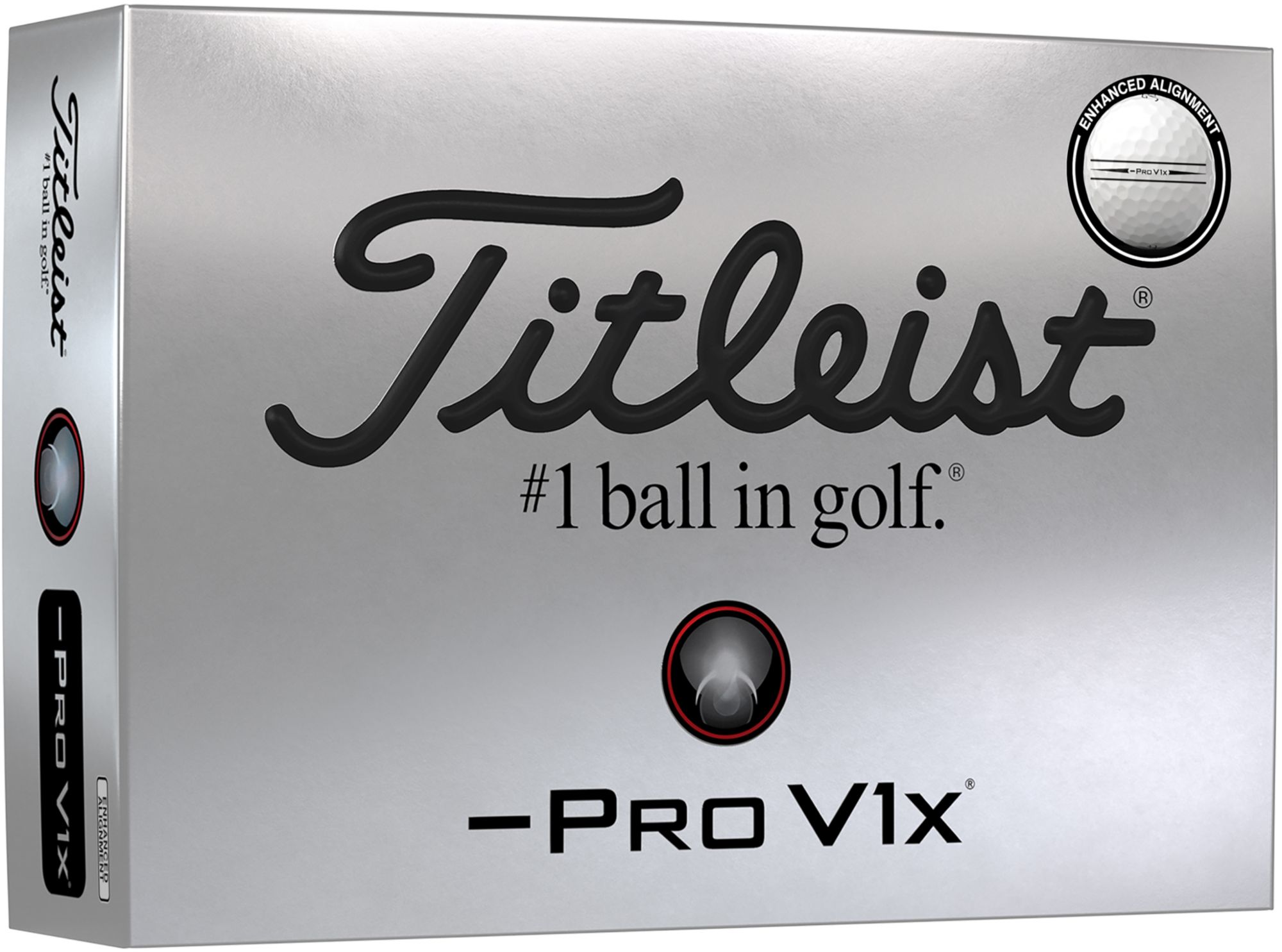 Titleist 2024 Pro V1x Left Dash Enhanced Alignment Golf