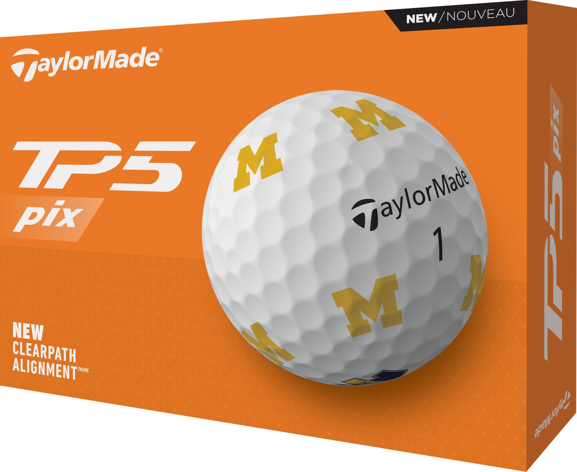 TaylorMade 2024 TP5 pix 3.0 Michigan Golf Balls | Golf Galaxy