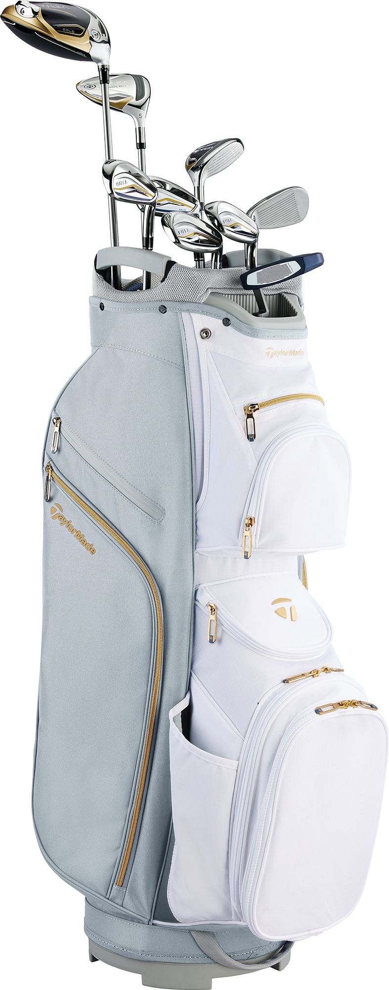 TaylorMade Women's Kalea Gold Cart Bag 10-Piece Complete Set