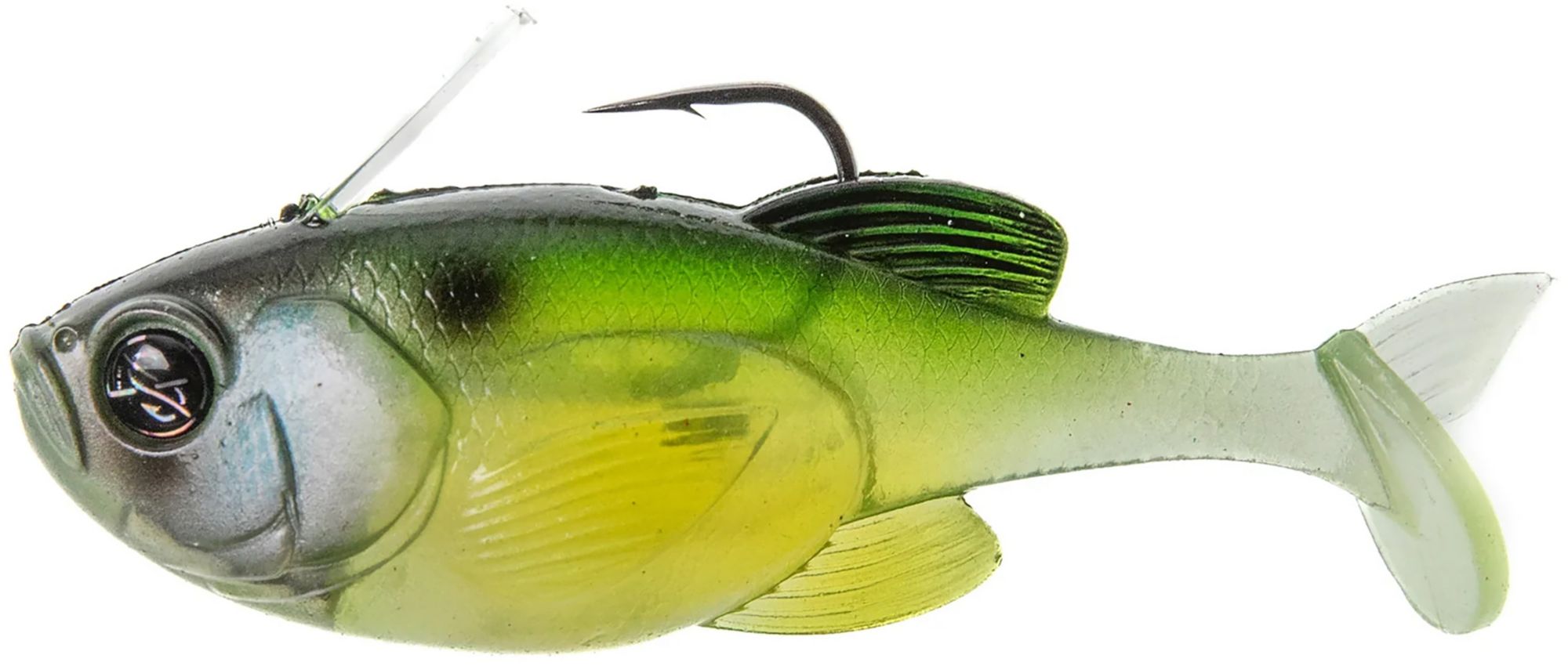 fishing baits & lures gandee Googan Squad Bandito Bug - Soft Bait for Bass Fishing, Swim with Unique Kicking Action, Saltwater and Freshwater Fishing Gear, 3.3" Length Its unique design and lifelike action make it an essential tool for any angler looking to land their next personal best Dangle Minnow Chartreuse Pearl /