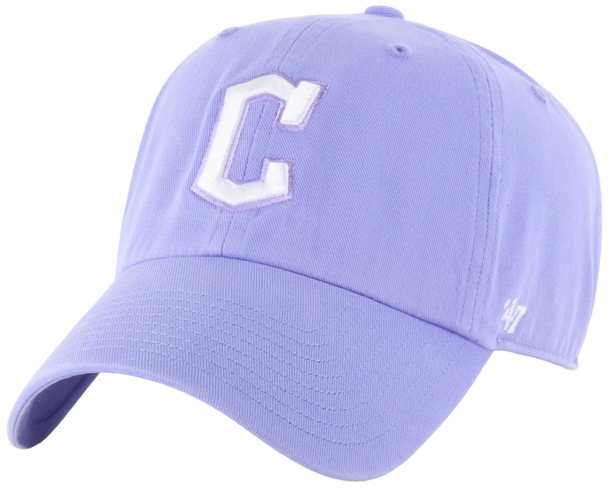 47 Adult Cleveland Guardians Purple Clean Up Adjustable Hat