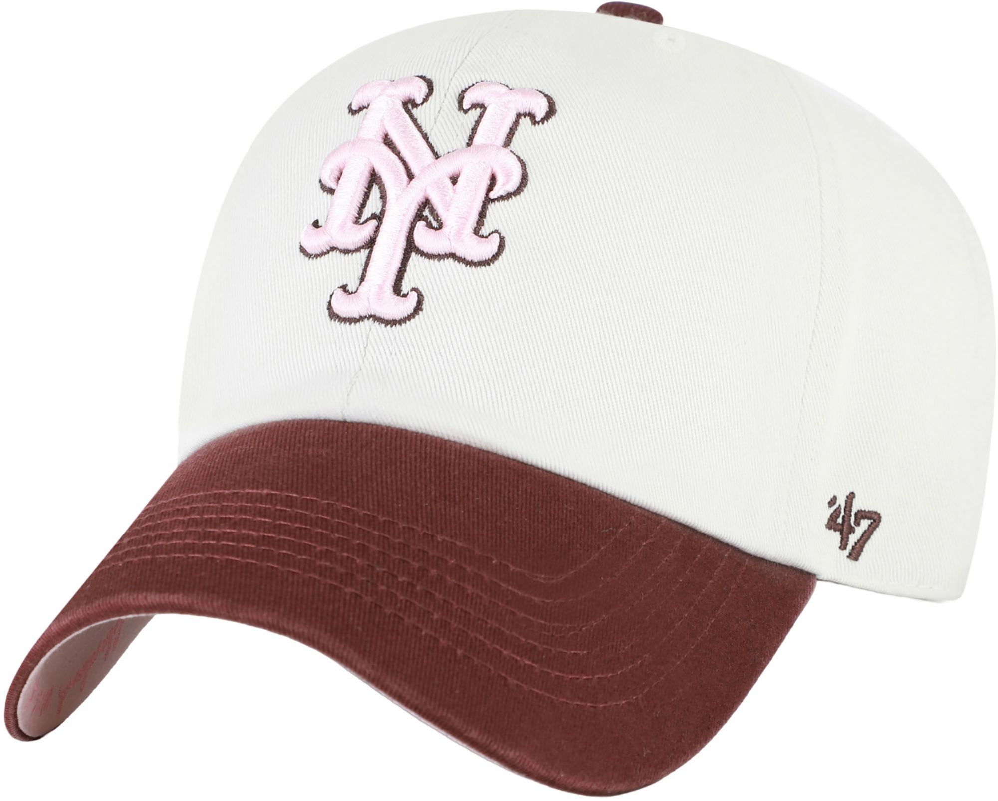 47 Adult New York Mets Cream Clean Up Love Letters Adjustable Hat
