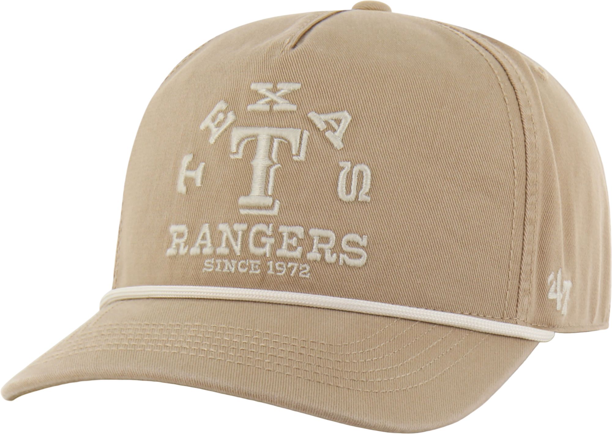 47 Adult Texas Rangers Khaki Ranchero Hitch Adjustable Hat