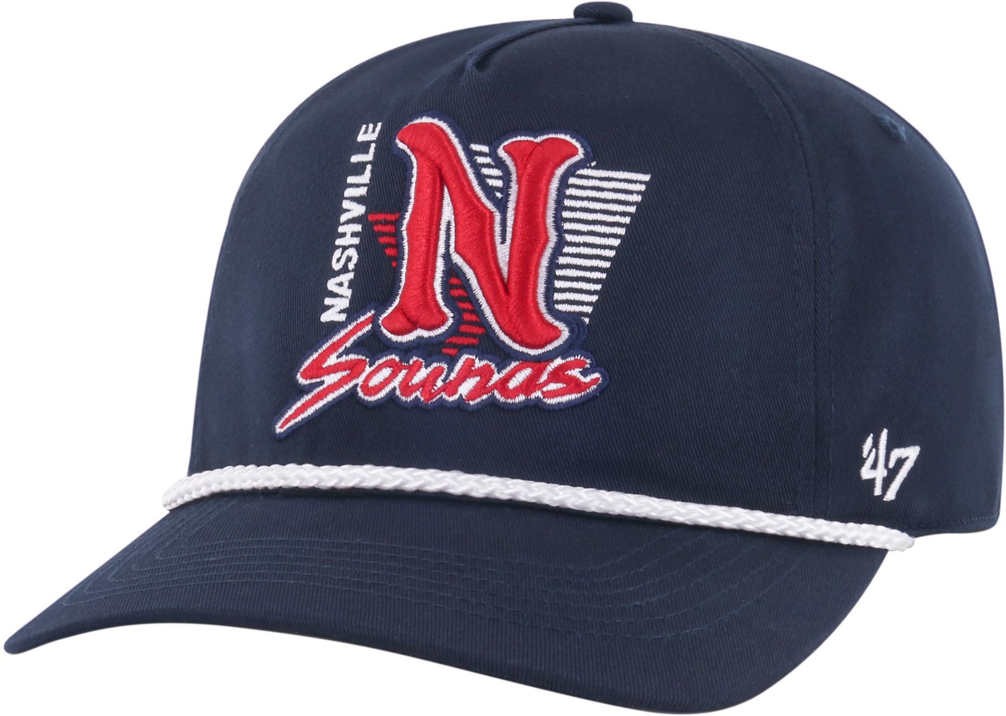 47 Adult Nashville Sounds Navy Script Hitch Adjustable Hat