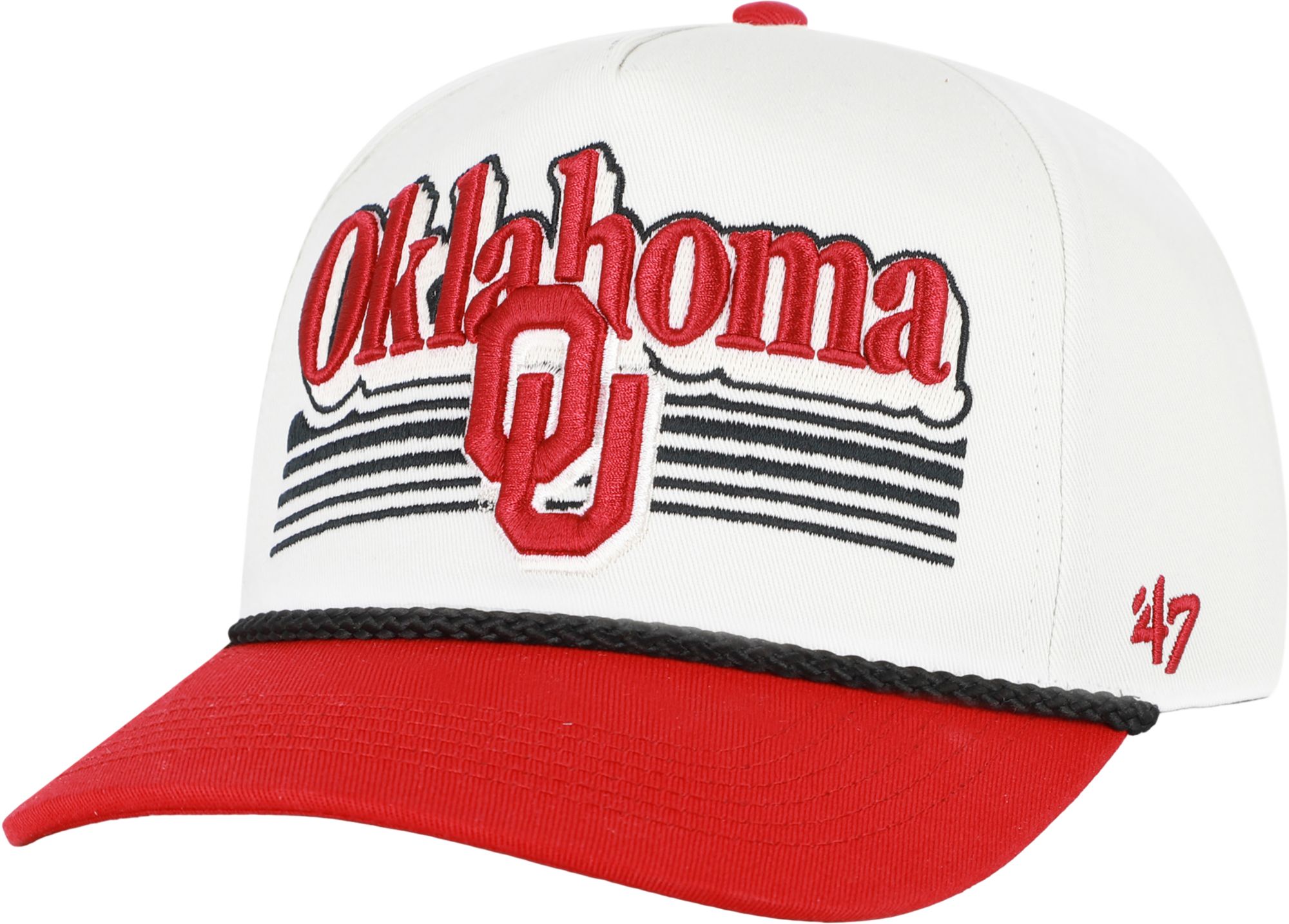 47 Adult Oklahoma Sooners Sandstone Script Fade Hitch Adjustable